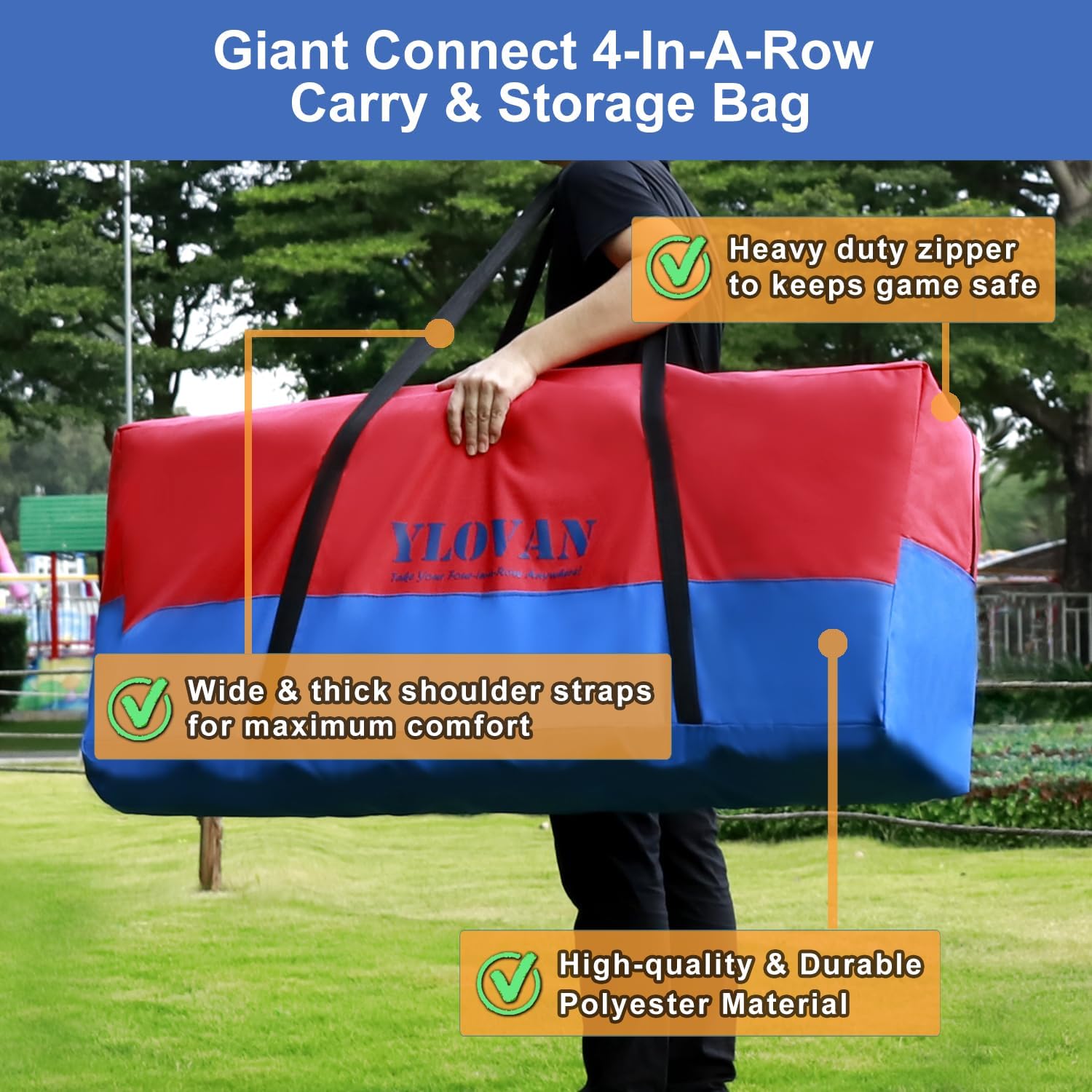 Giant Game Carry Storage Bag for Connect Jumbo 4 in A Row Big Outdoor Large