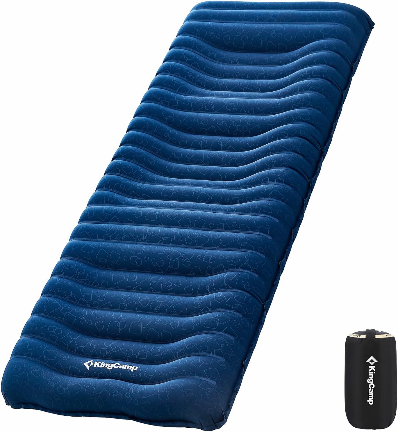 KingCamp Premium Double Camping Mattress, 7.5 R-Value, 2 Person Black