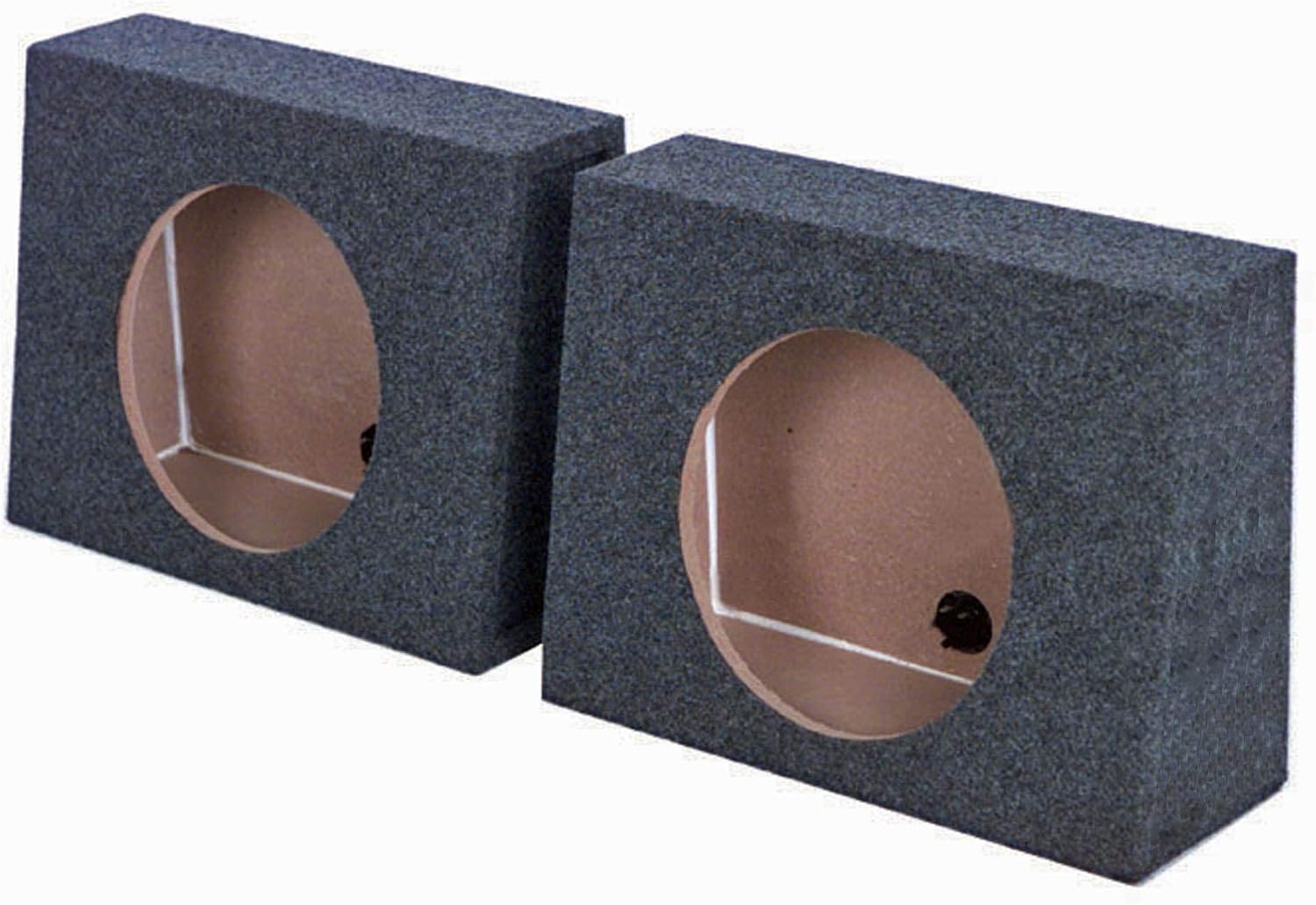 QPower QTW12 Single 12" Sealed Car Audio Subwoofer Sub Box Enclosures, Pair