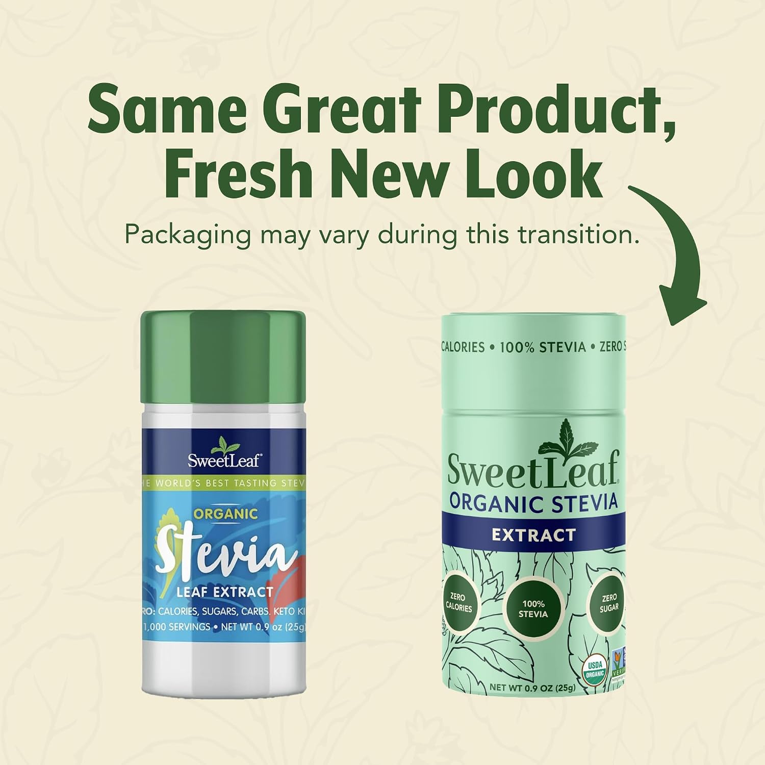 SweetLeaf Organic Pure Stevia Powder Shaker Jar, Sugar Free- 0.9 Oz, 1 Pack | Zero Calorie Sweetener No Erythritol, Stevia Leaf Extract, Natural Sugar Substitute for Coffee & Baking