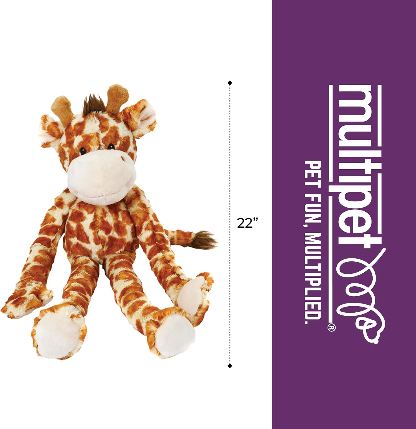 Multipet Swingin' Safari Monkey Dog Plush Toy - Squeaky Dog Toy for All Dogs - Extra Soft Plush Dog Toy - Stuffed Animal Dog Toy for Cuddling & Playing - Cute Dog Pet Toy (27”, Brown, 5 Squeakers)