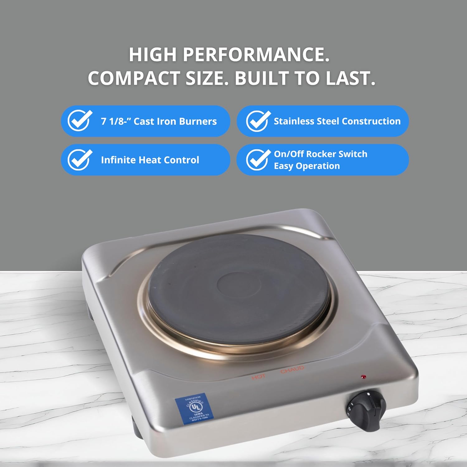 Cadco KR-S2 Portable Electric Hot Plate