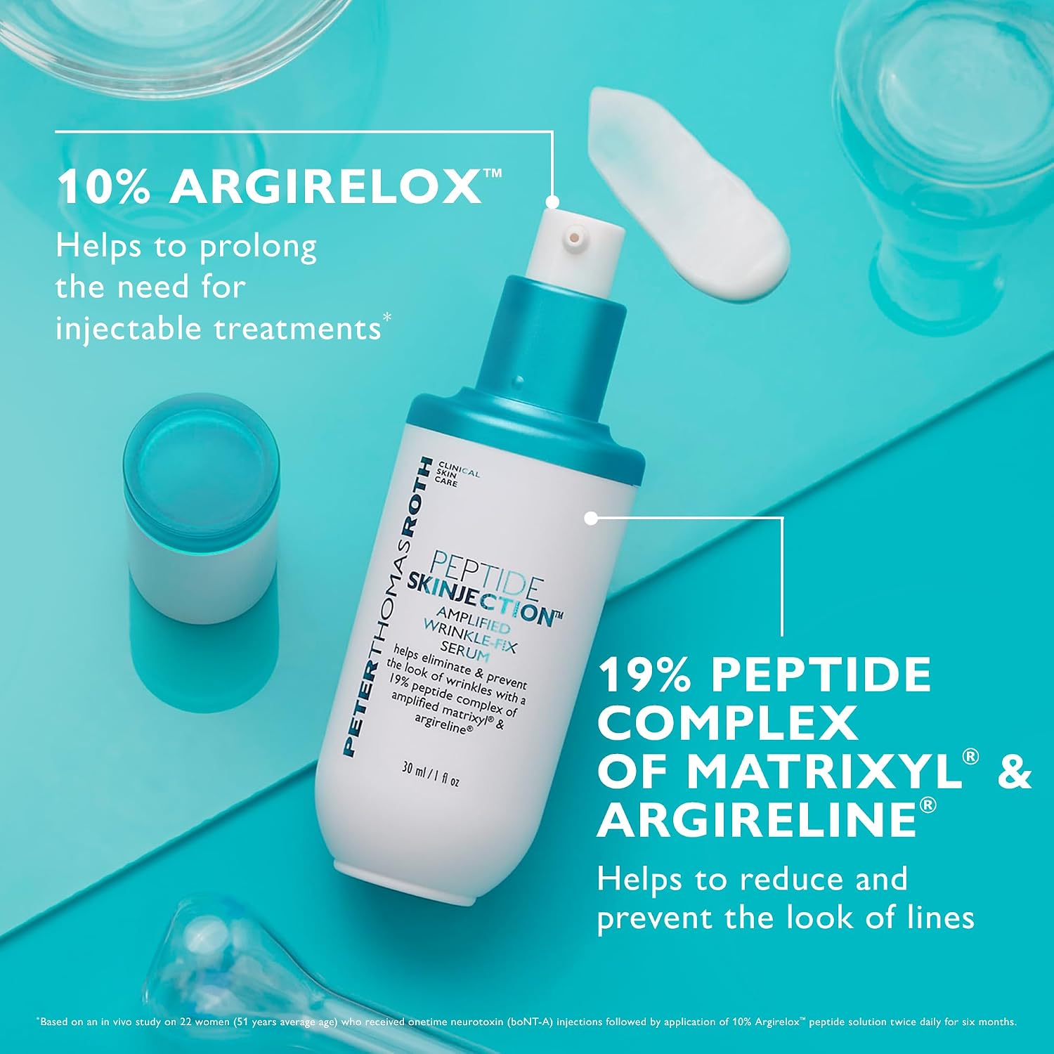 Peter Thomas Roth | Peptide Skinjection™ Amplified Wrinkle-Fix Serum, Clinically Proven Refillable Serum for Anti-Aging and Loss of Firmness
