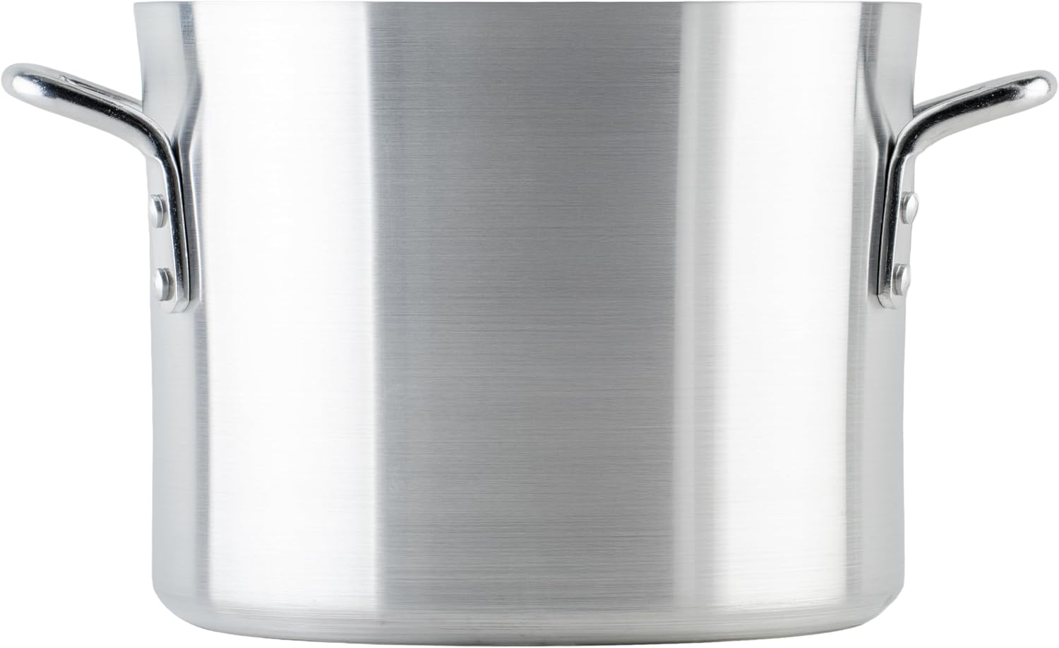 Winco 20 qt Aluminum Heavy-Duty Stock Pot | Thick walls, Riveted handles, Wide base, Great for Stocks, Soups, Pasta and Batch Cooking