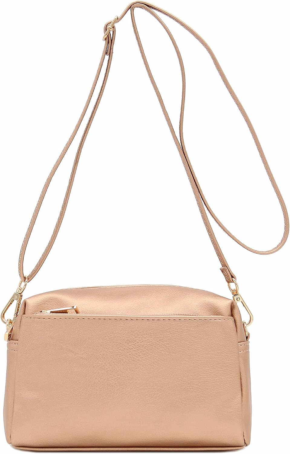 Triple Zip Small Crossbody Bag