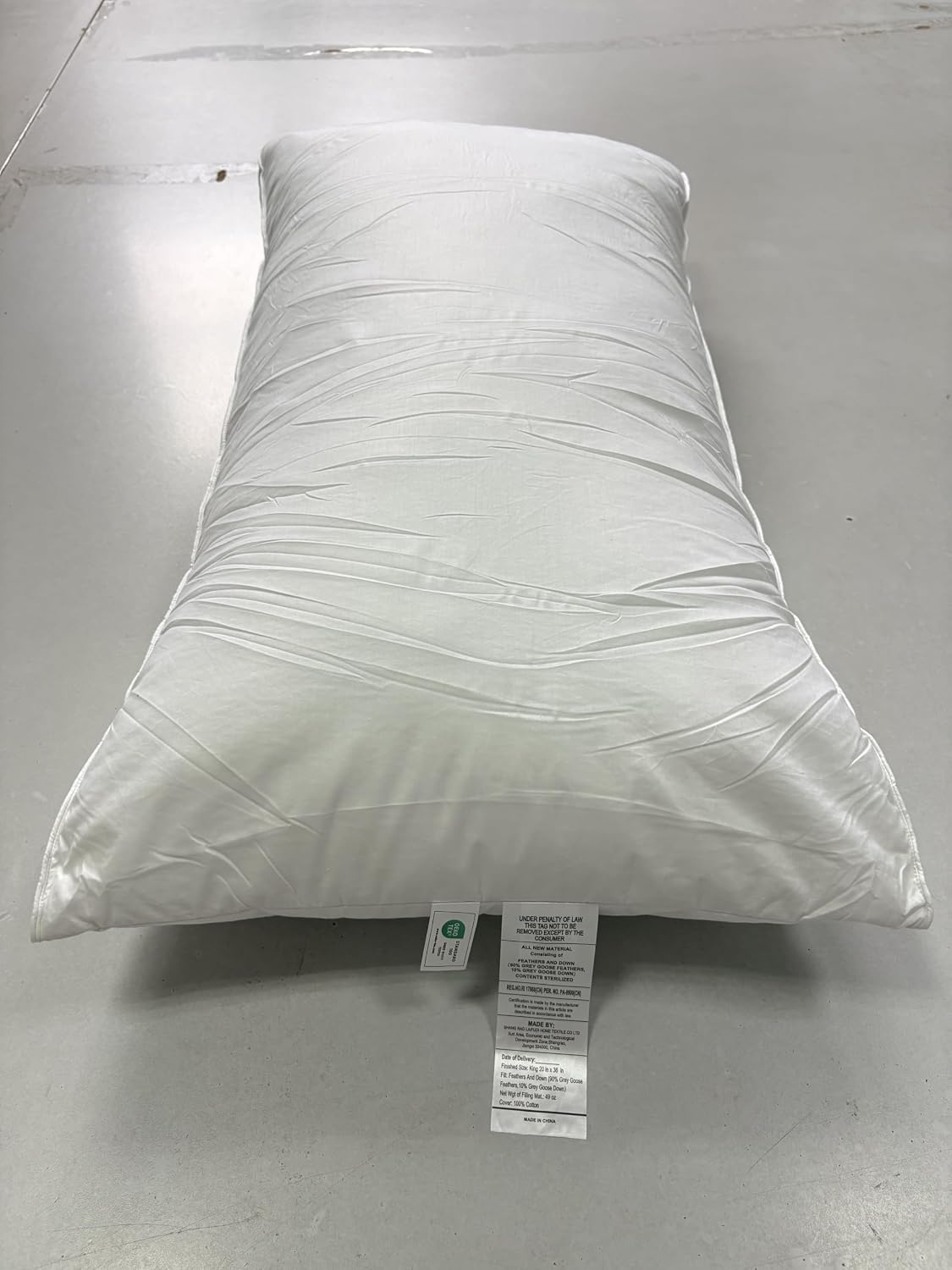puredown® Goose Feathers and Down White Pillows with 100% Cotton Cover, Bed Sleeping Hotel Collection Pillows Set of 2, Standard Size