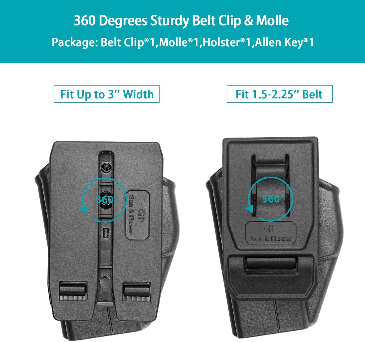 Taurus G2C Holster, Taurus G3C Holster, 9mm/.40 Cal OWB, Level II Paddle