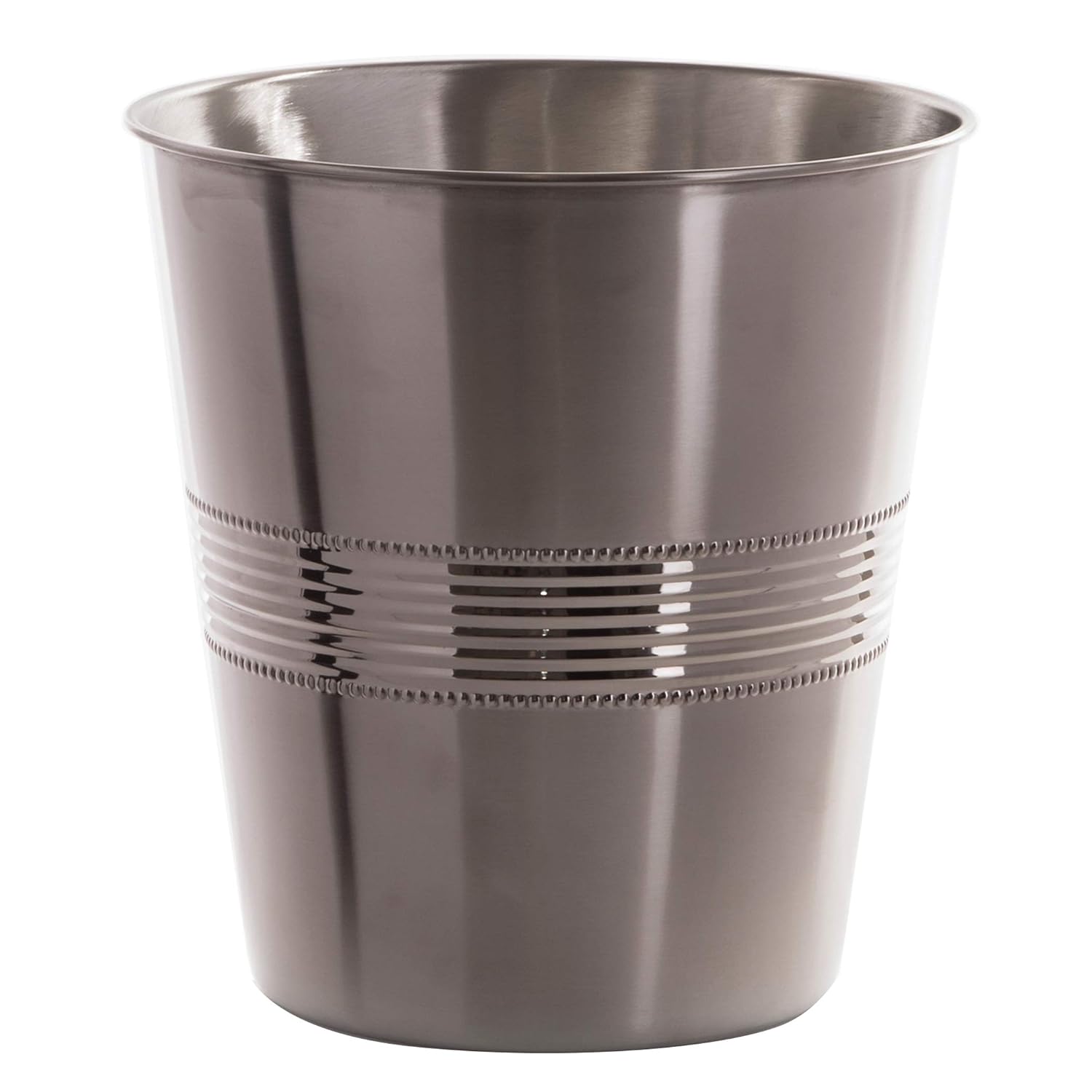 BINO Metal Waste Basket for Home, Office, Bathroom, Dorm, Kitchen and More | Trash Can Bin for Bedroom | Desk Trash Can | Home Essentials