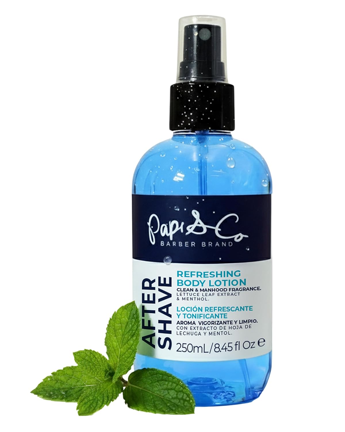 PAPI & CO. After Shave Lotion for Men, Refreshing Post Shave Body Lotion with Menthol & Lettuce Leaf Extract