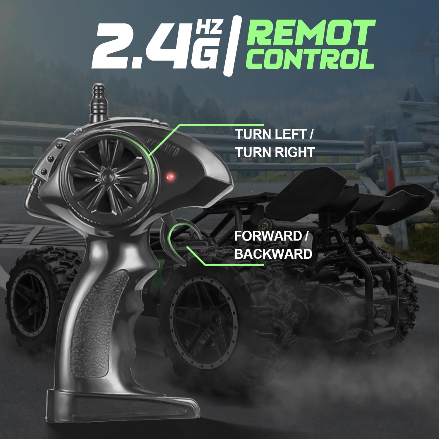 1/18 Scale High Speed RC Cars, 30KM/H 4WD Off-Road Remote Control Trucks for Adults and Kids Boys, All Terrain Truck Toys Gifts
