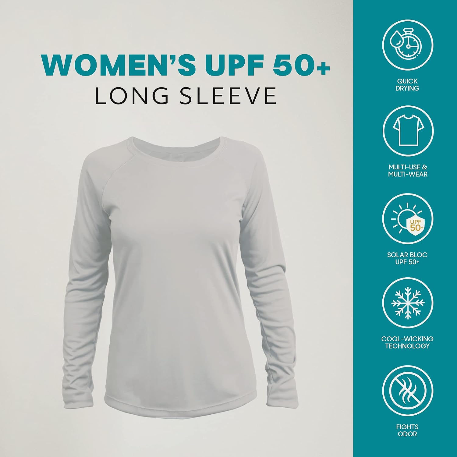 Vapor Apparel Women’s UPF 50+ UV Sun Protection Long Sleeve Performance Regular Fit T-Shirt for Sports and Outdoor