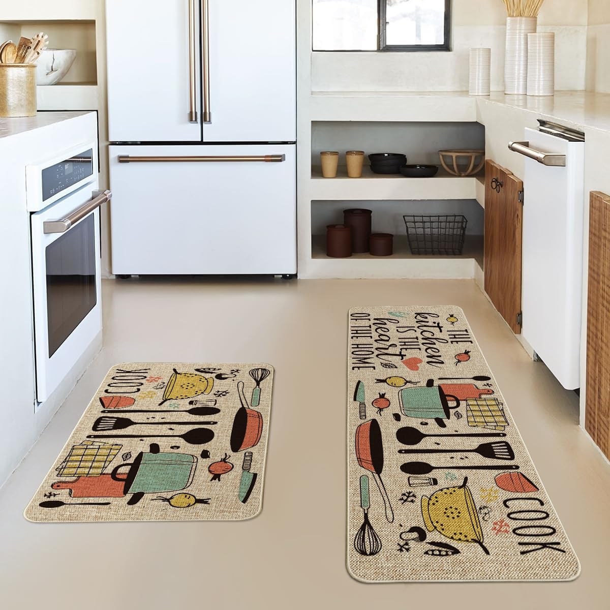 Artoid Mode The Kitchen is The Heart of The Home Kitchen Mats Set of 2