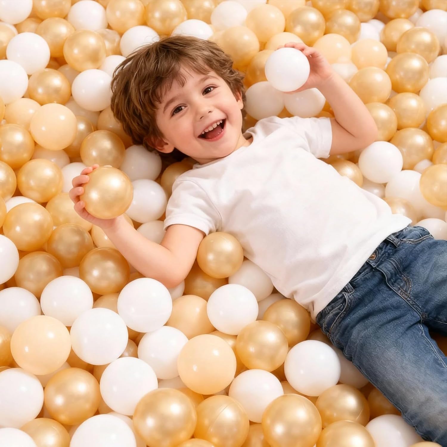 GOGOSO Ball Pit Balls 100 PCS for Toddles, Kids Plastic Balls for Ball Pit, Pool, Pink Party Accessories, Birthday Decoration