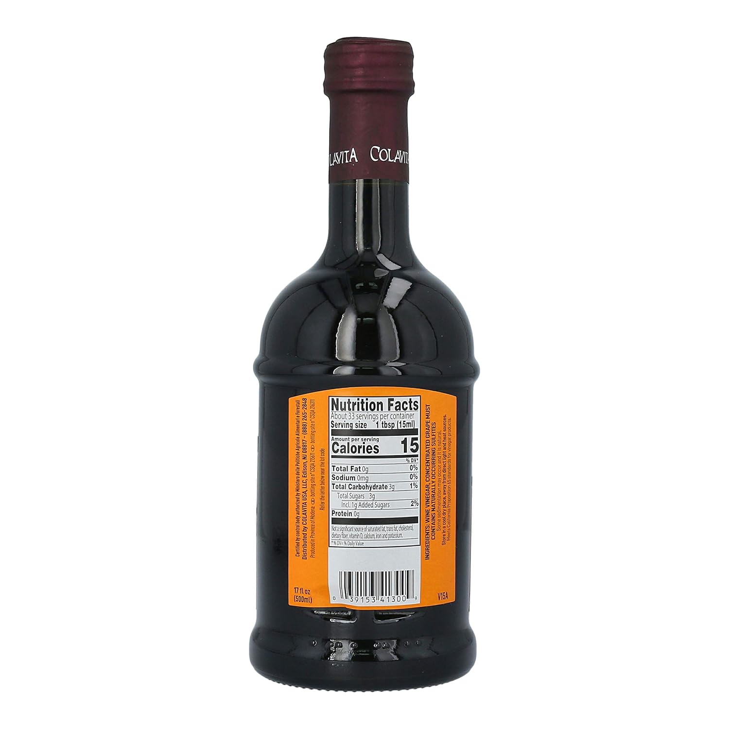 Colavita White Balsamic Vinegar, 17 Fl Oz (Pack of 6)
