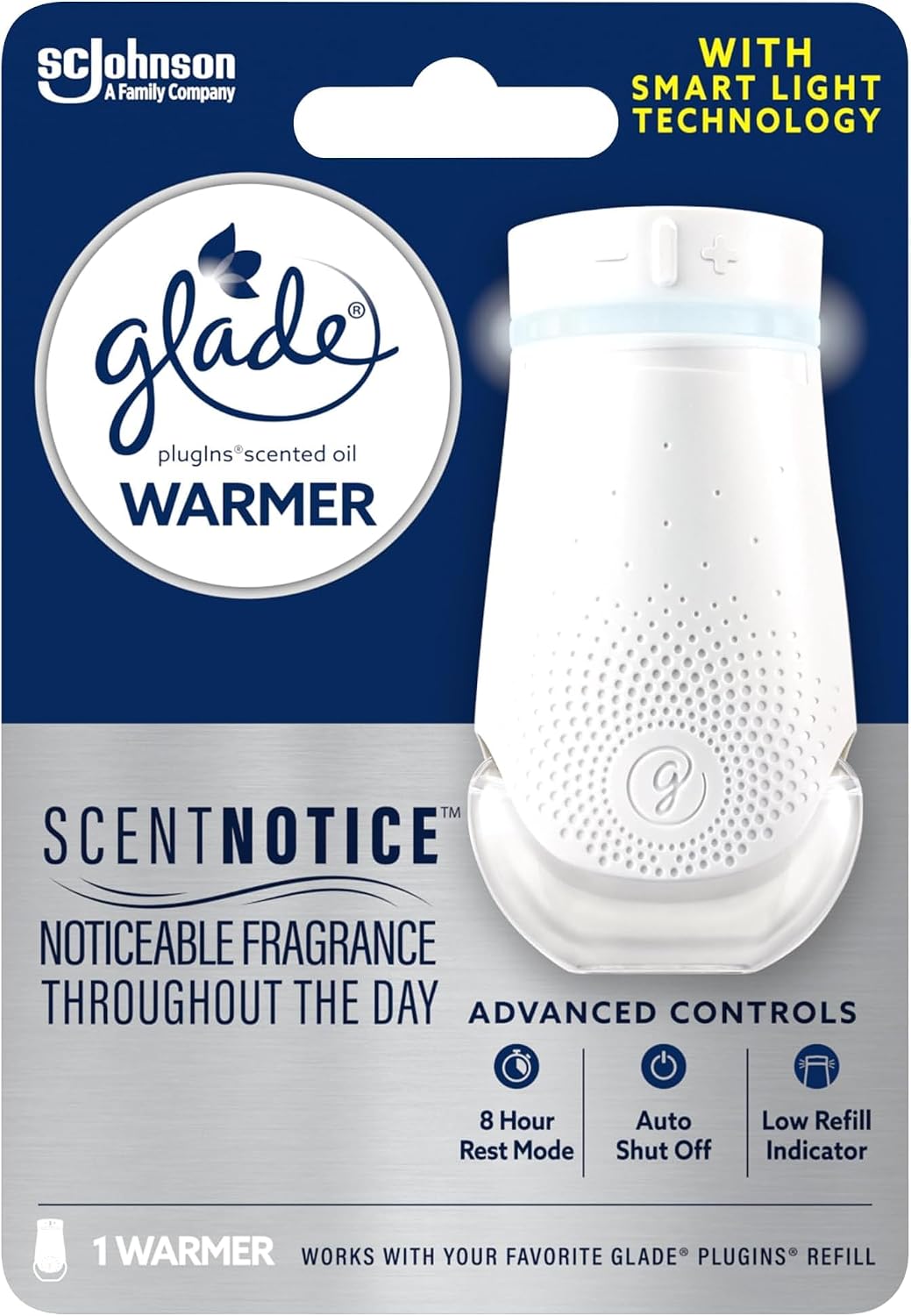 Glade PlugIn Plus Air Freshener Warmer, Holds Scented Oil Refill, 1 Count