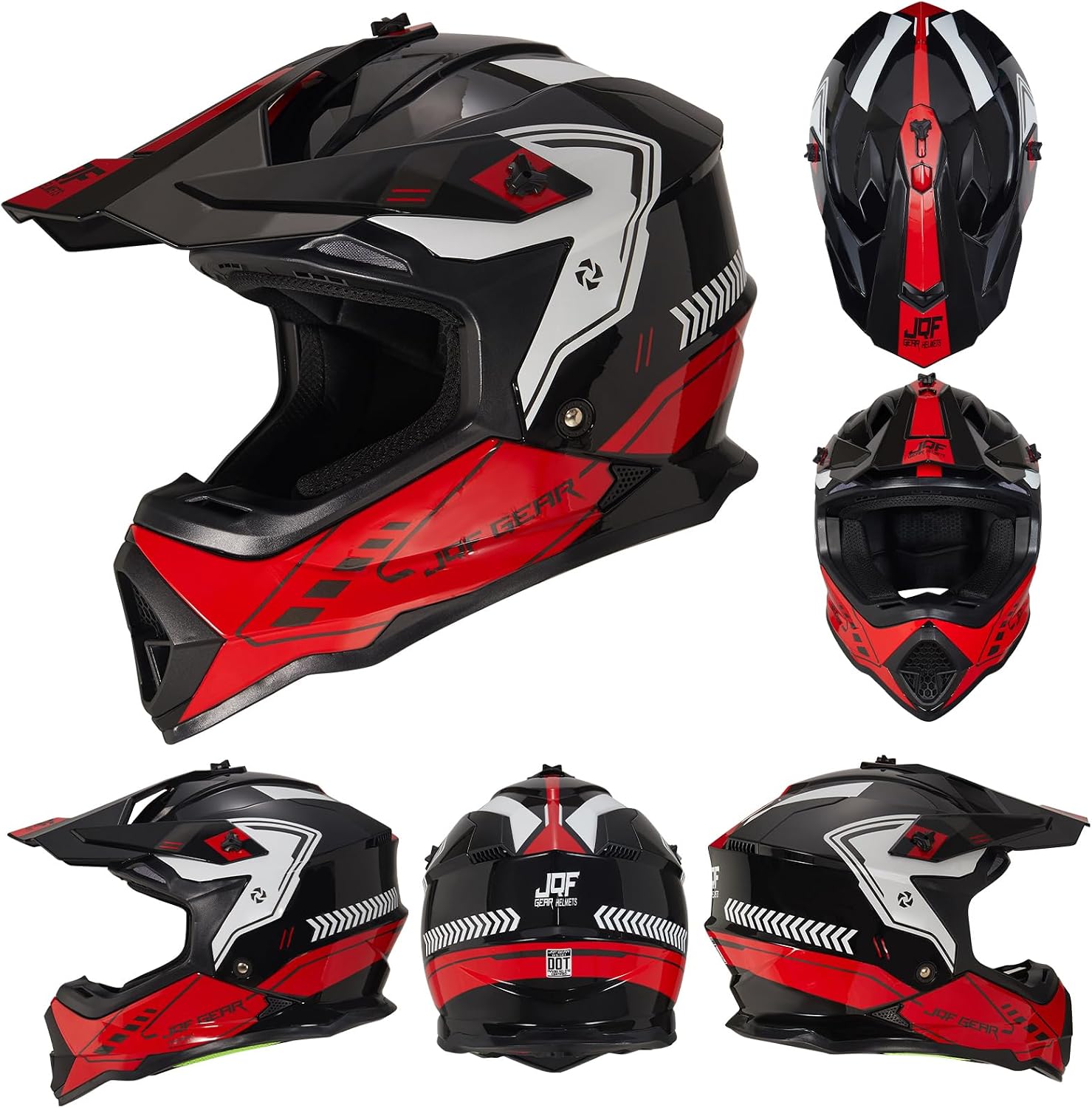 Adult Dirt Bike Helmet DOT Approved,WS901 Full Face Motocross Set | Includes Goggles Gloves,adjustable visor and washable liner for UTV MX Dirtbike ATV OffRoad