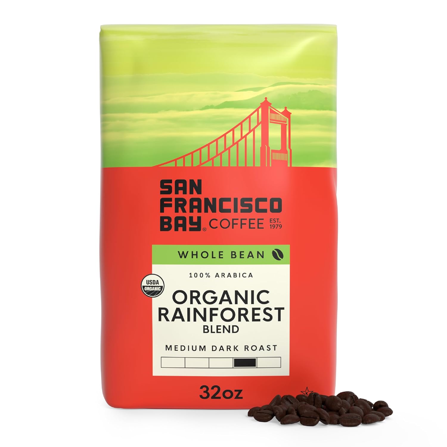 San Francisco Bay Coffee French Roast Whole Bean Coffee, 2 lb bag