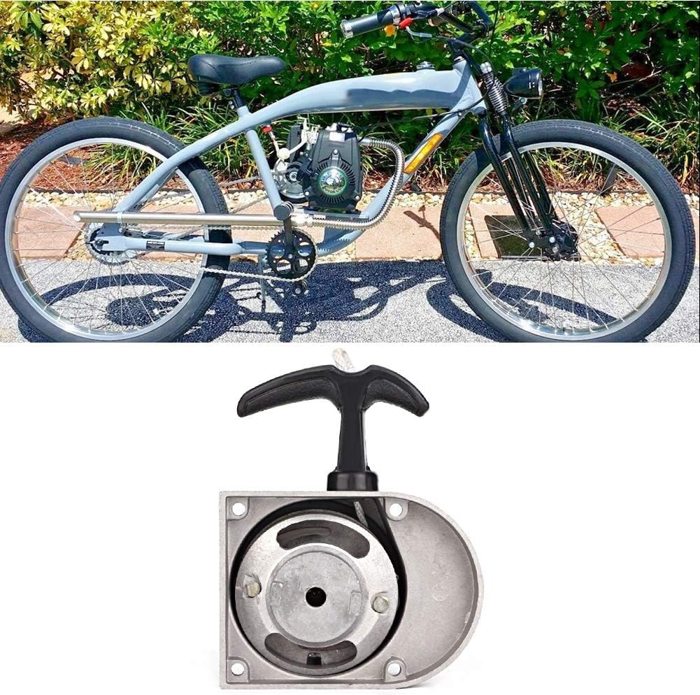 Akozon Pull Start Starter Engine Kit Motorized Bike Kit, 12V DC, Plastic, B07P95Kjbh, Fit for 50cc/66cc/80cc Two-Stroke Engine Motorized Bicycles