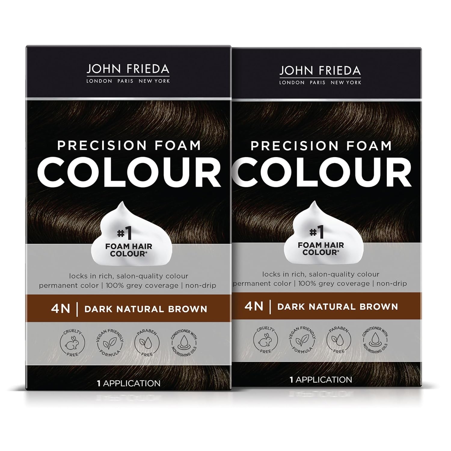 John Frieda Precision Foam Colour Light Natural Blonde 9N, 1 Application | Full Gray Coverage, Anti-Fade Color, Light Blonde Tone, Deep Saturation, Easy Foam Application