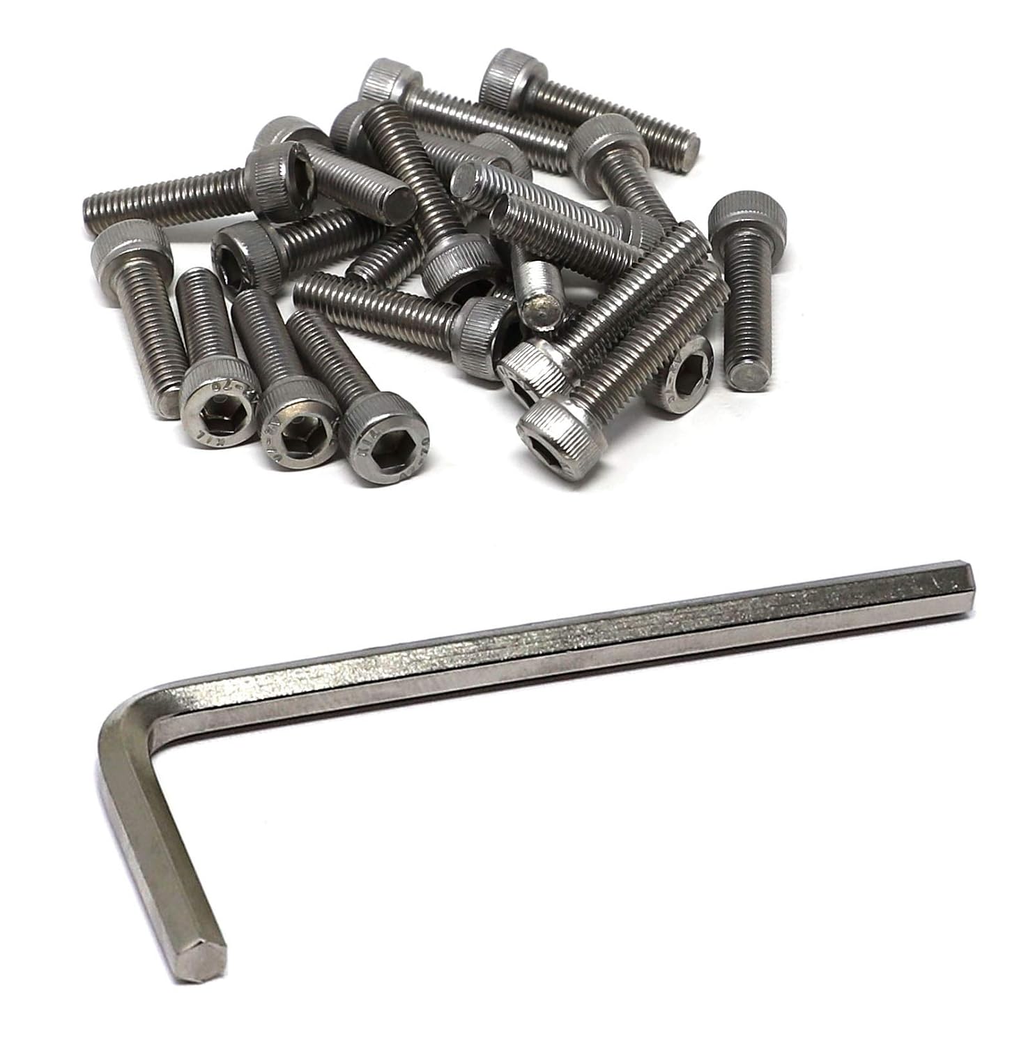 iexcell 20 Pcs M8 x 30/35/40/45/50 mm Stainless Steel 304 Hex Socket Head Cap Screws Bolts Assortment, Fully Threaded