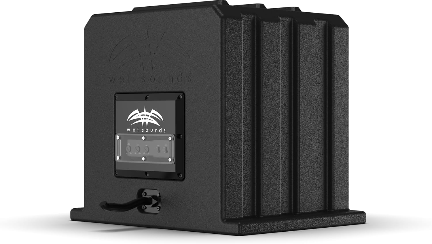 Wet Sounds | Stealth AS-10 | High Efficiency, 10" Active Marine Powered Subwoofer with Built-in 500 Watt Amp | Remote Level Control Included (Black)