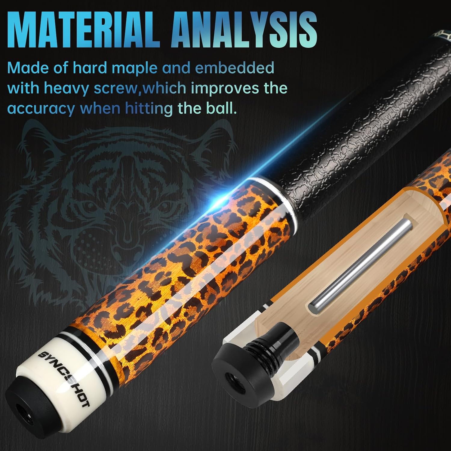 Carbon Fiber Pool Cue Stick 58" Professional Pool Sticks for Adults Full Carbon Technology Low Deflection Pool Cue Billiard Cues with 12.5mm Tip