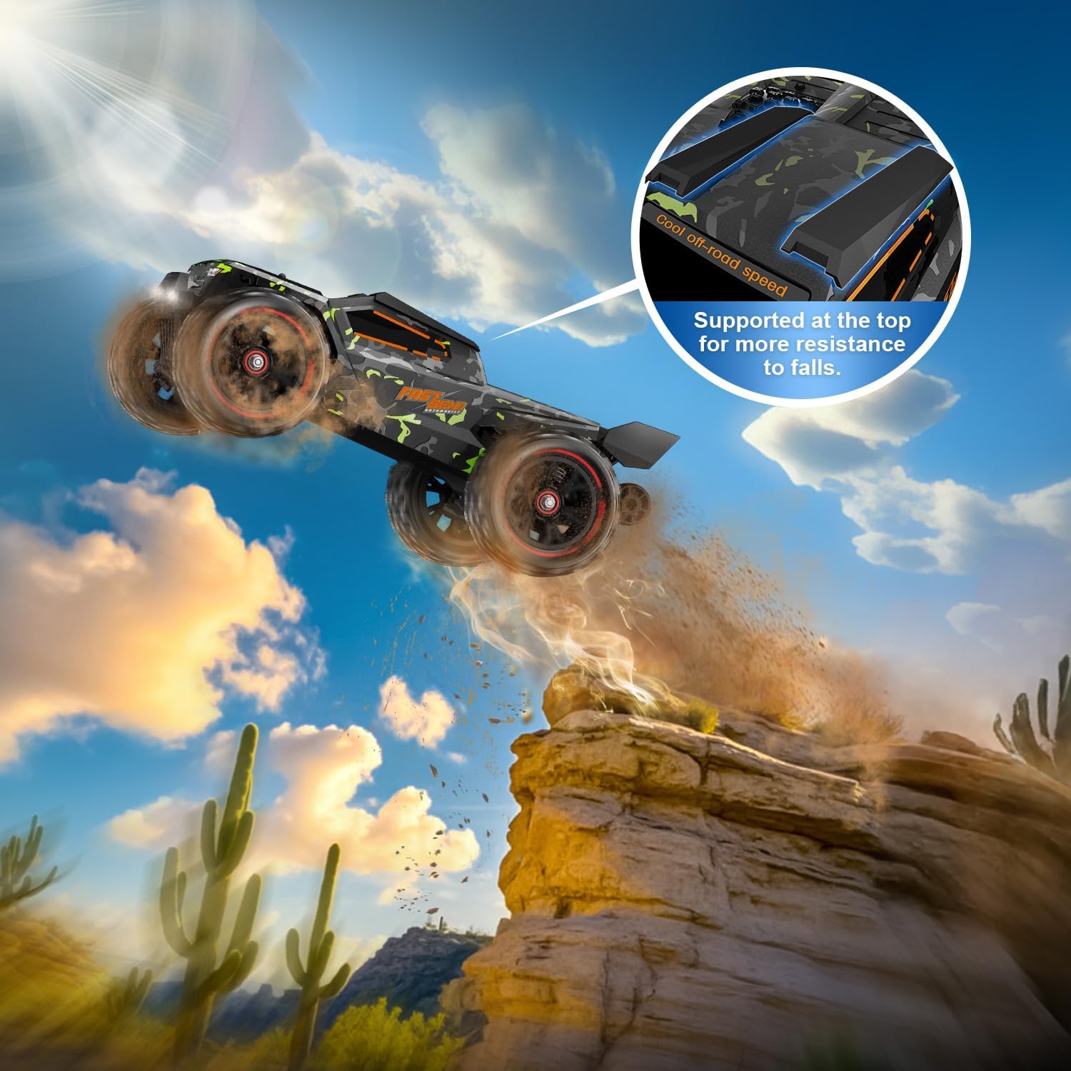 1/14 Brushless RC Cars for Adults Fast 50+ mph, RC Trucks 4x4 Offroad Waterproof, Electric Powered High Speed Remote Control Car