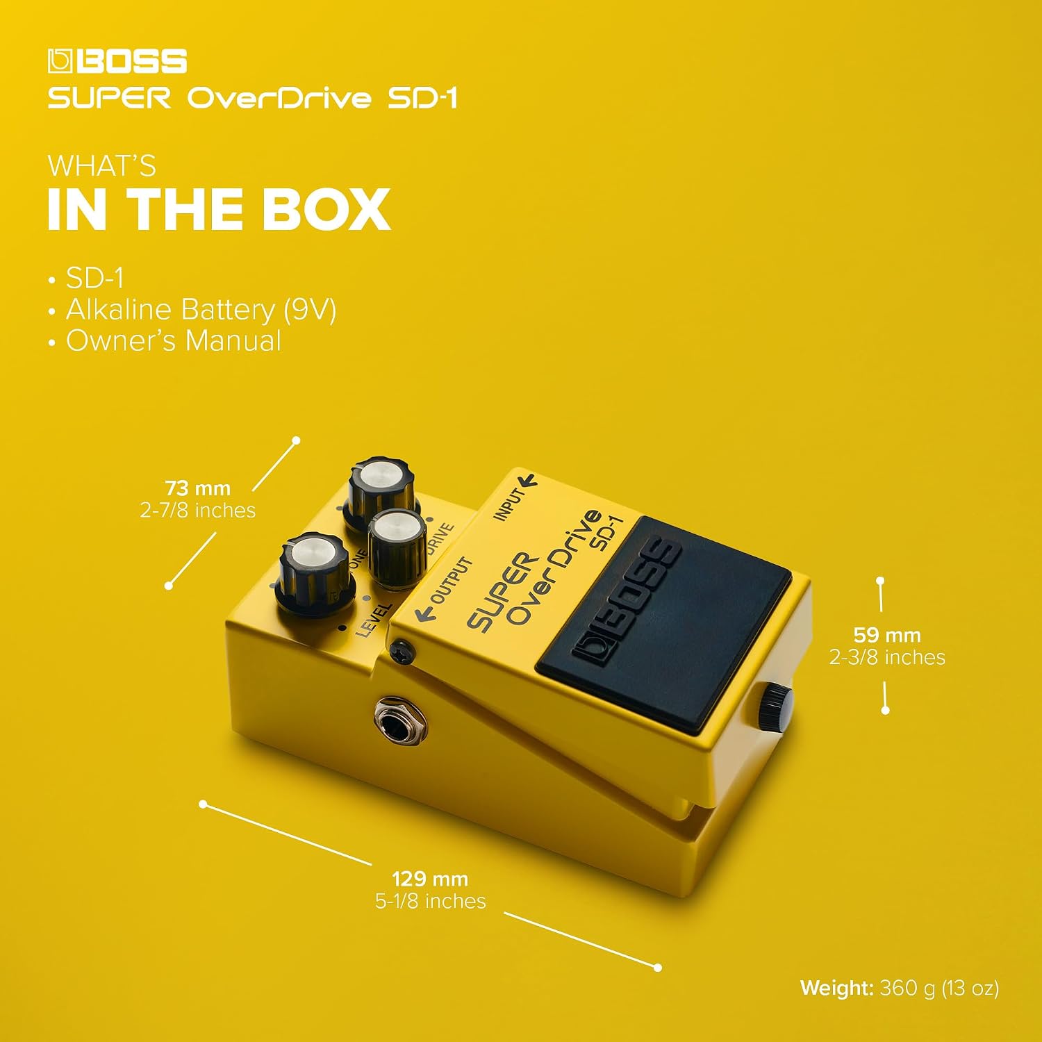 BOSS SD-1 SUPER Overdrive | Compact Overdrive Pedal | Genre-Defining Sound & Feel | Unique Clipping Circuitry Produces Tube-Like Characteristics | Dynamic Tone Options | Easy-To-Use Controls | Compact Overdrive Pedal. Genre-Defining Sound and Feel, Uniqu…