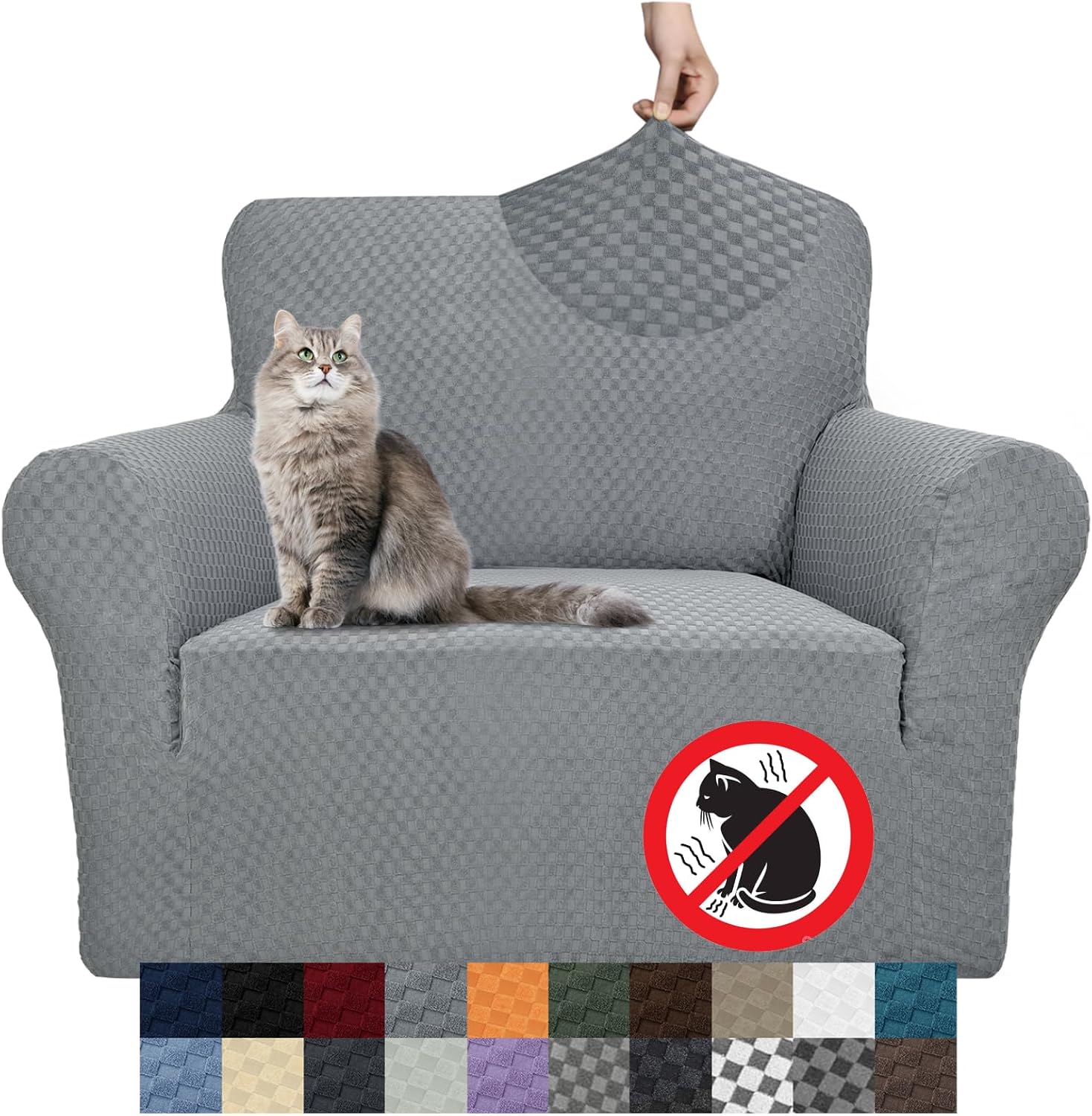 YEMYHOM Couch Cover Latest Jacquard Design High Stretch Sofa Covers for 2 Cushion Couch