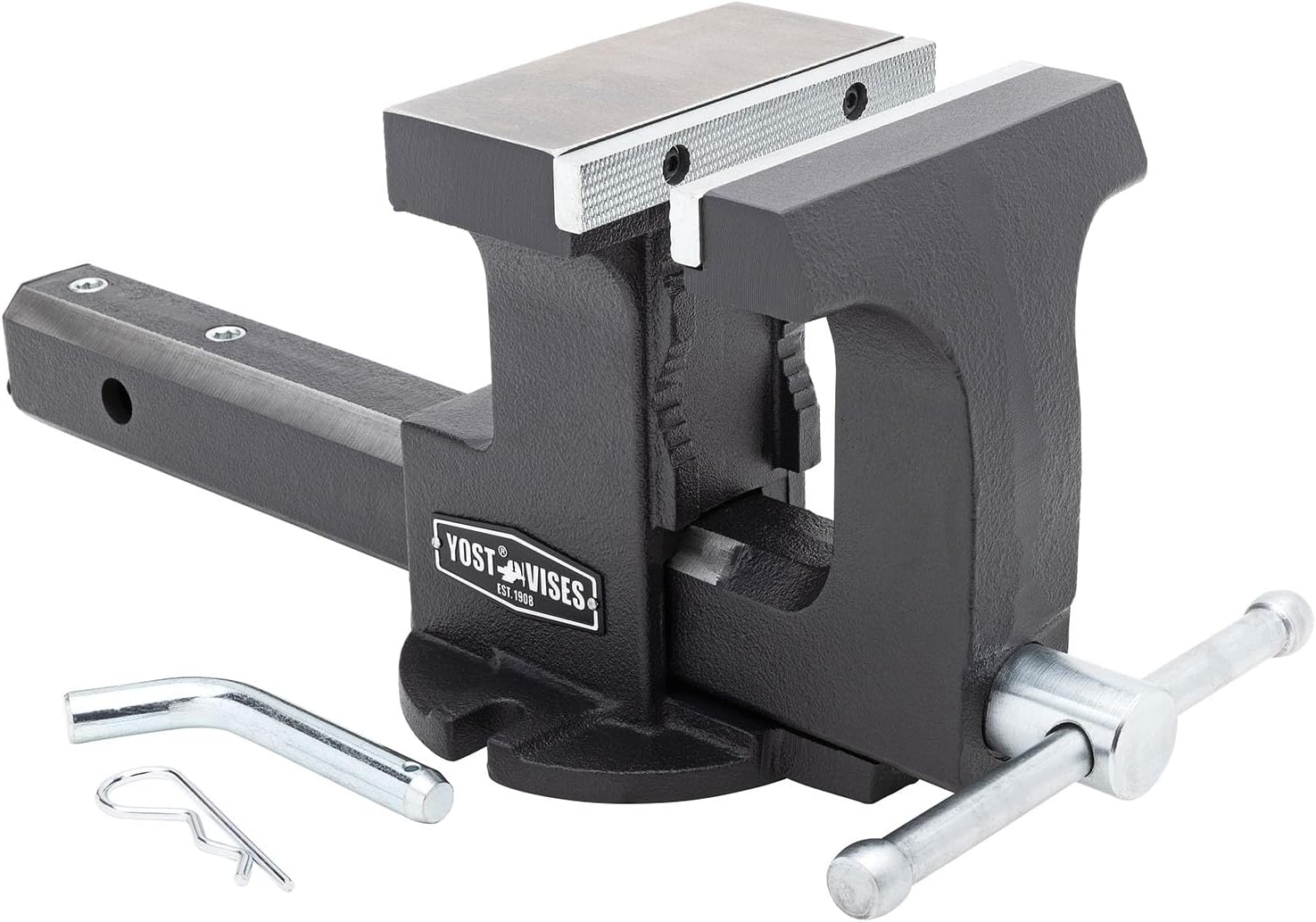 Yost Vises LV-4 Homeowner's Vise | 4.5 Inch Jaw Width with a 3 Inch Jaw Opening Home Vise | Secure Grip with Swivel Base | Blue