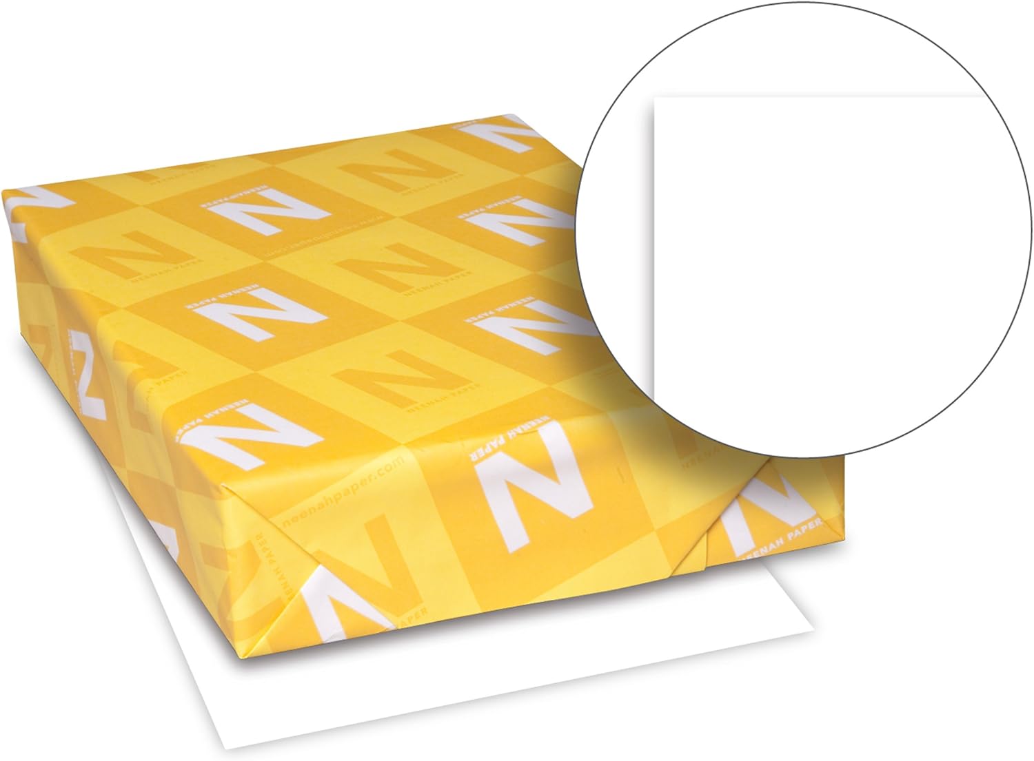Neenah Paper 01338 CLASSIC CREST Writing Paper, 24lb, 93 Bright, 8 1/2 x 11, Avon White, 500 Sheets