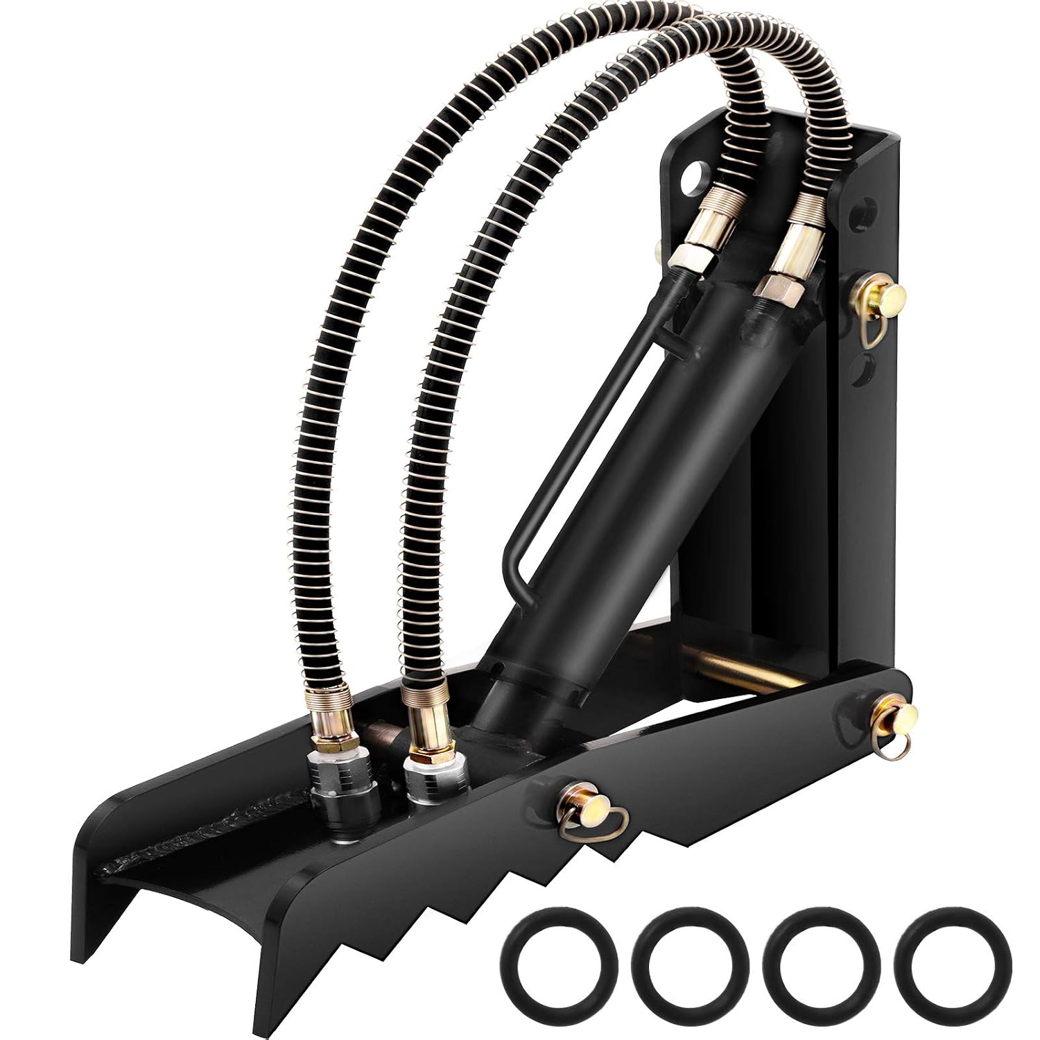 Vevor 18" Hydraulic Backhoe Thumb, 1/2" Thickness Heavy Duty Excavator Thumb, Black Steel Weld On Thumb Attachments with Hydraulic Cylinder