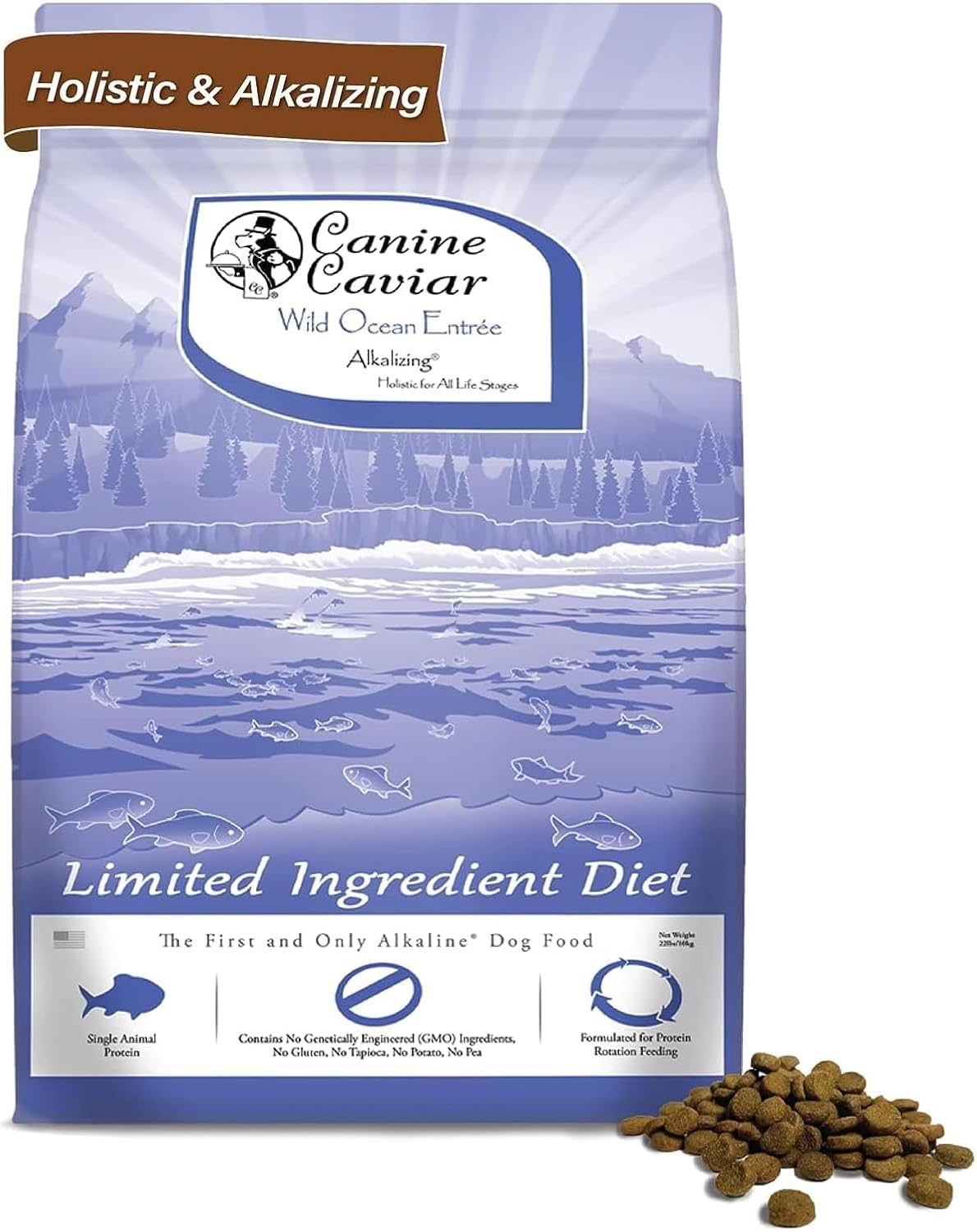 Canine Caviar - Open Range: Water Buffalo & Chickpea Alkaline Dry Dog Food, Limited Ingredients, Gluten-Free, Based on Science & Research, Veterinary Alternative Diet (22 Pound Bag)