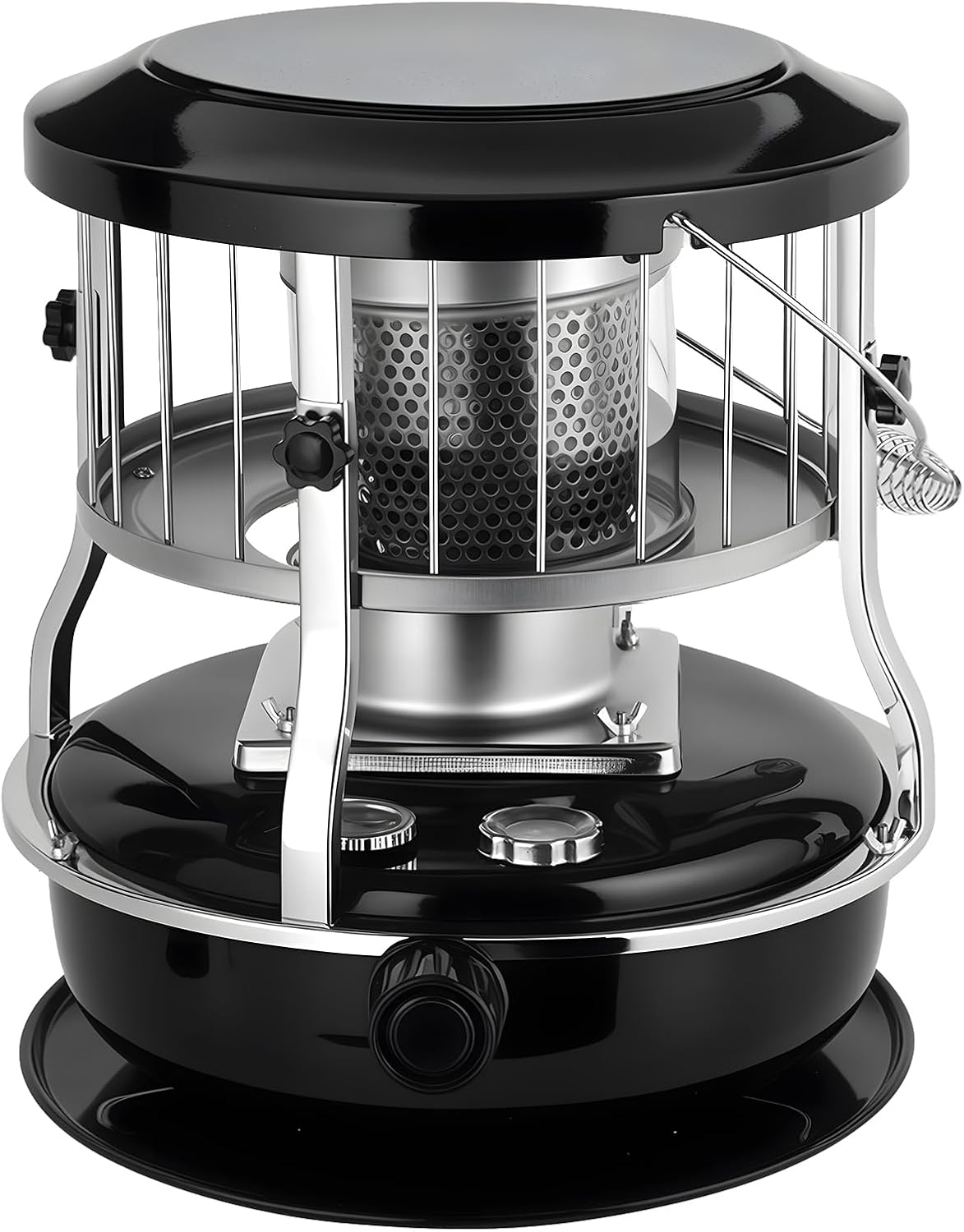 Indoor Kerosene Heater, Portable Kerosene Heater for Camping and Emergency, 9000 BTU 2400W Output with 1.21 Gallon Fuel Tank, 18–22 Hour Burn, 0.2–0.24L/H Consumption (Red)
