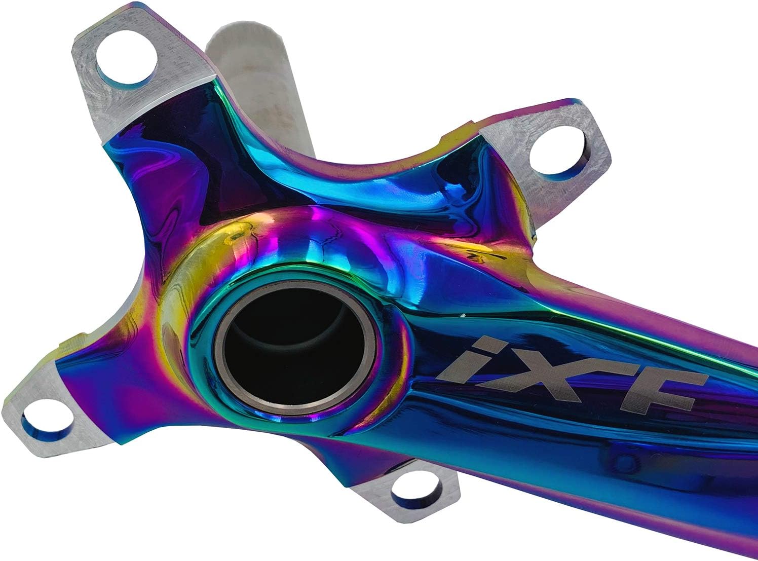 Bike Crank Arm Set 170mm 104 BCD with Bottom Bracket Kit and Chainring Bolts for MTB BMX Road Bicycle (Colorful)