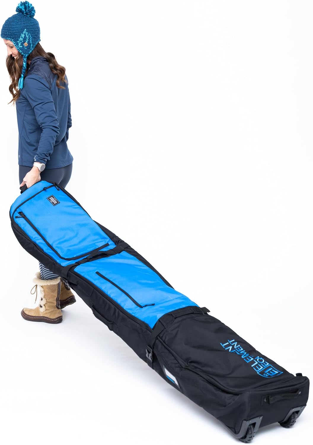 Element Equipment Wheeled Padded Ski Bag Ultimate Double - Premium High End Double Roller Travel Bag