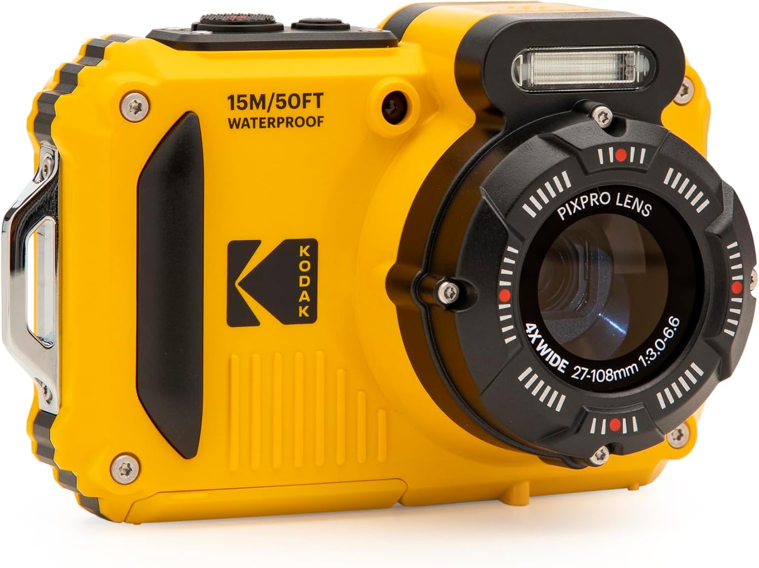 KODAK PIXPRO WPZ2 16MP Waterproof Digital Camera, 15m, 4X Zoom, Yellow