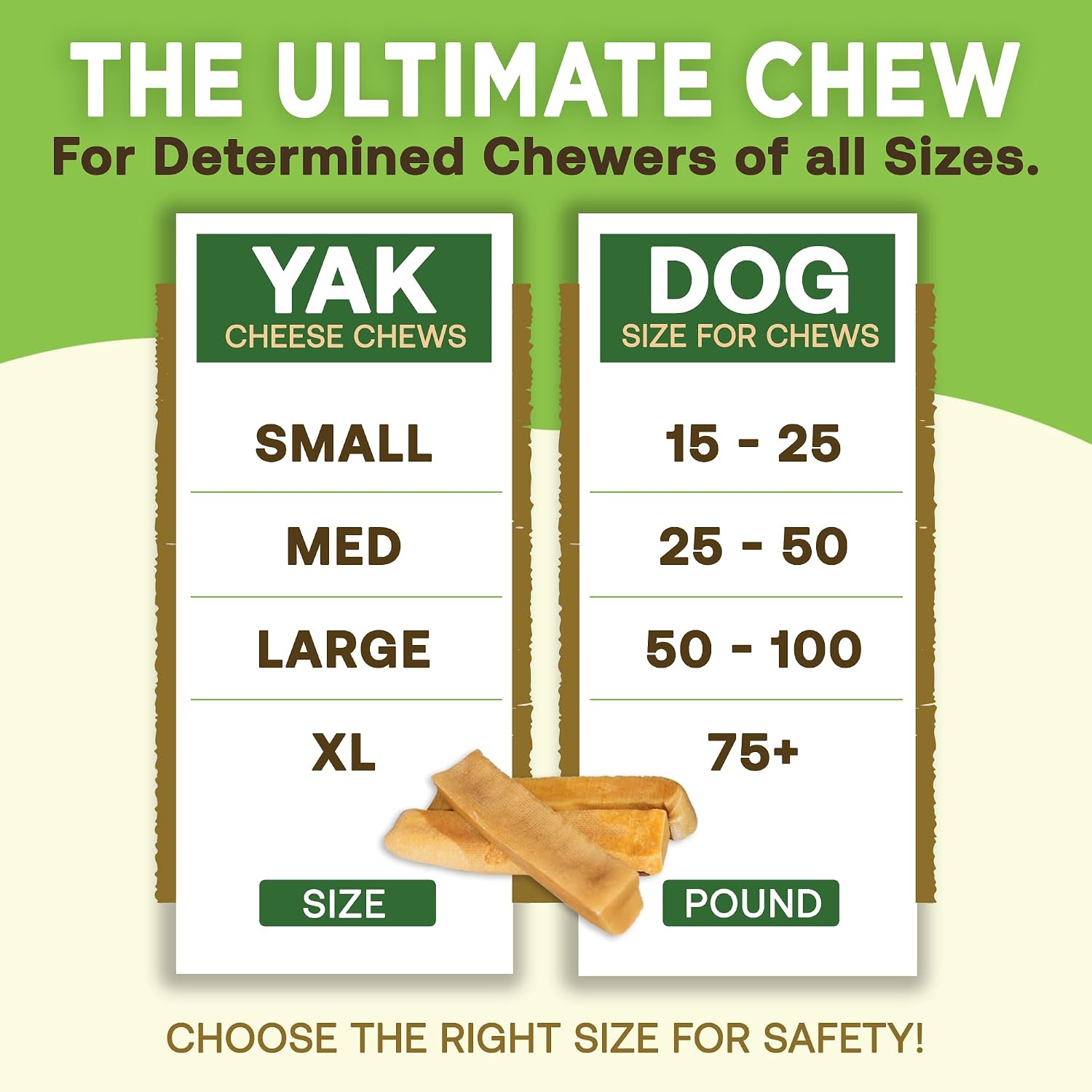 EcoKind Yak Cheese Himalayan Dog Chews, Yak Chews for Large Dogs, 4-5 Bones | 1 Lb, Long Lasting for Aggressive Chewers, Only 3 Ingredient Natural High Protein Dental Dog Treats, No Additives or Lactose