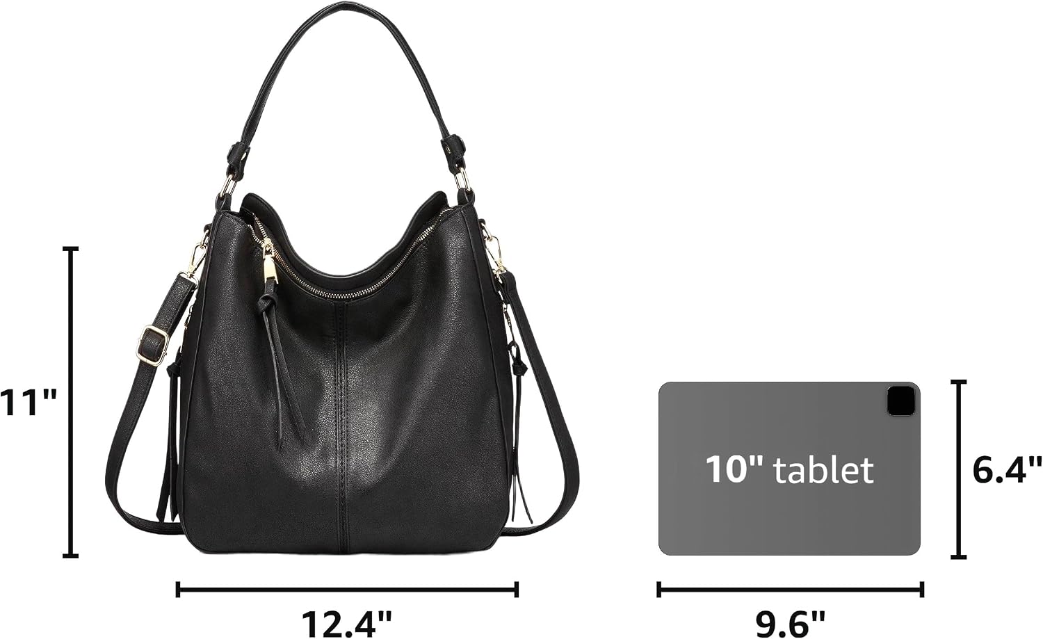 Hobo Crossbody Bag for Women, Designer Shoulder Purse Handbags
