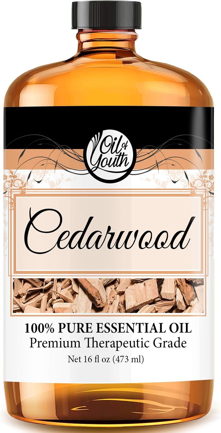 Oil of Youth Essential Oils 8oz - Cedarwood Essential Oil - 8 Fluid Ounces - Cedar Oils - Cedarwood Oil