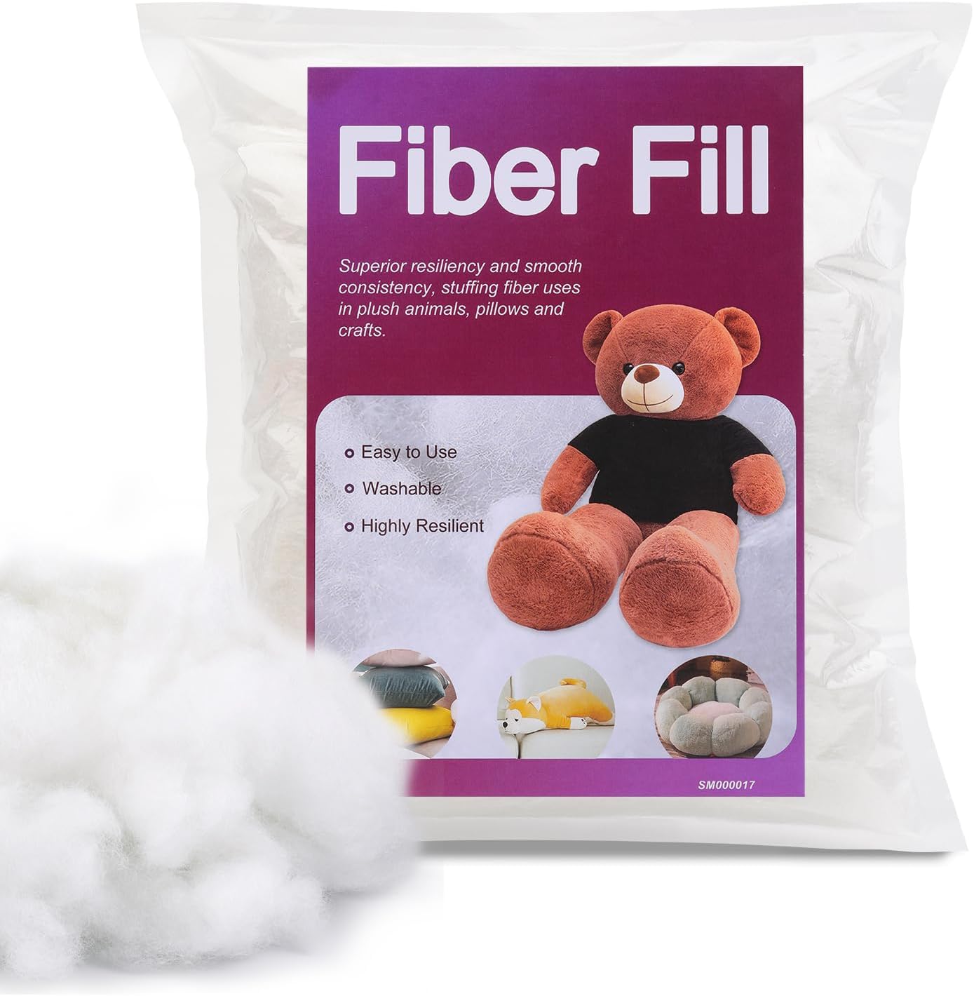 BUTUZE 250g/8.8oz Polyfill Stuffing Fiber Fill,Stuffing for Stuffed Animals