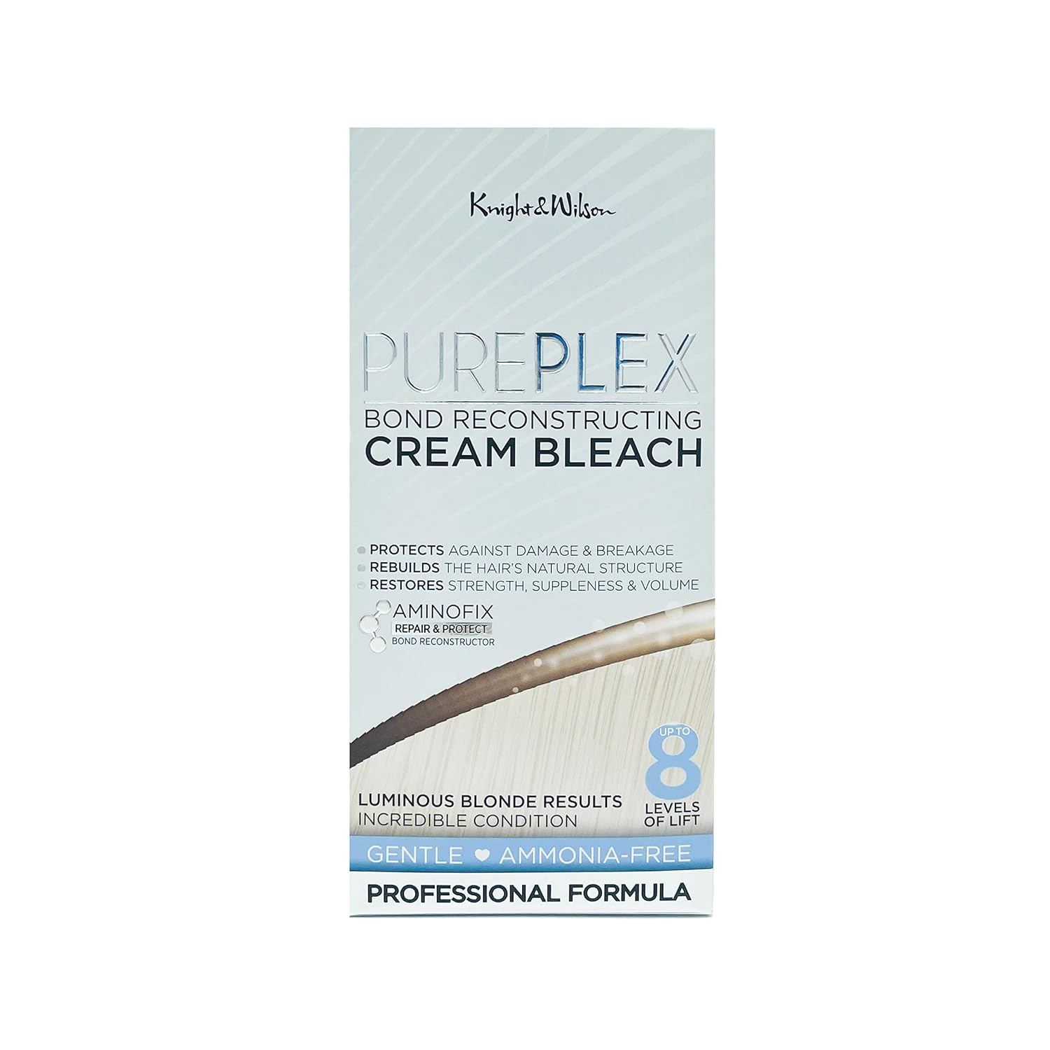 Knight & Wilson PurePlex Cream Hair Bleach. Powder Free. Bond Reconstructing. Up to 8 of Lift