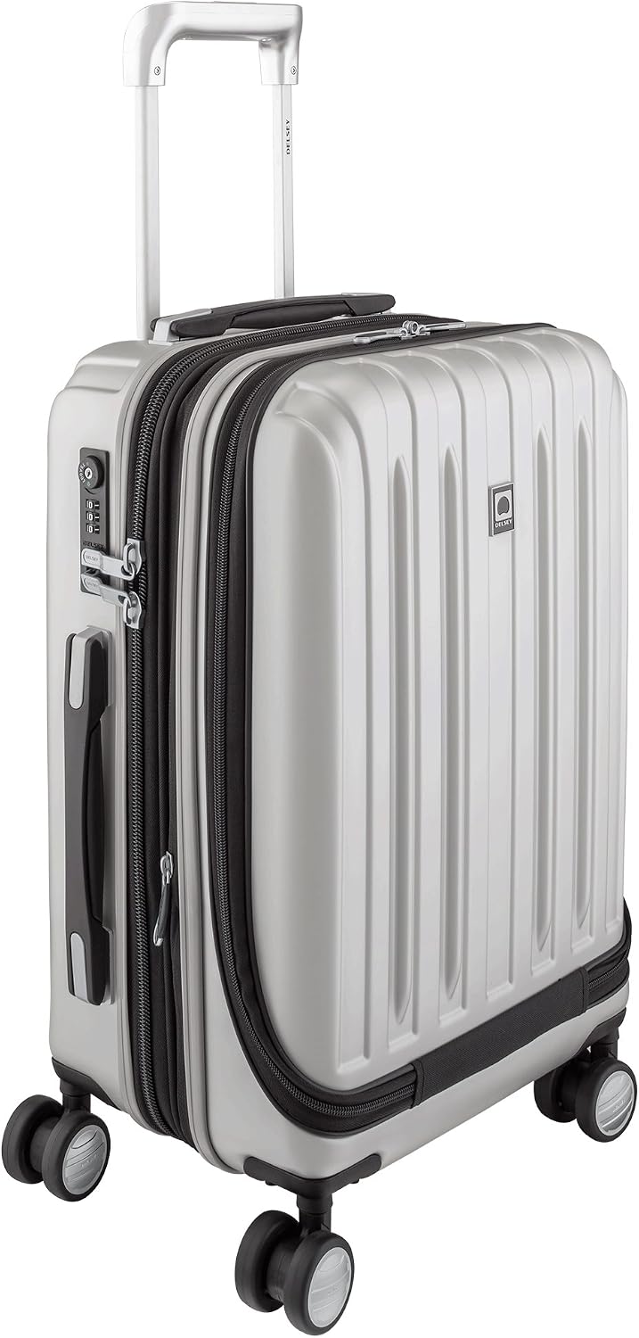 DELSEY PARIS Titanium Hardside Expandable Luggage with Spinner Wheels Carry-On Luggage, Graphite, Carry-On 19 Inch