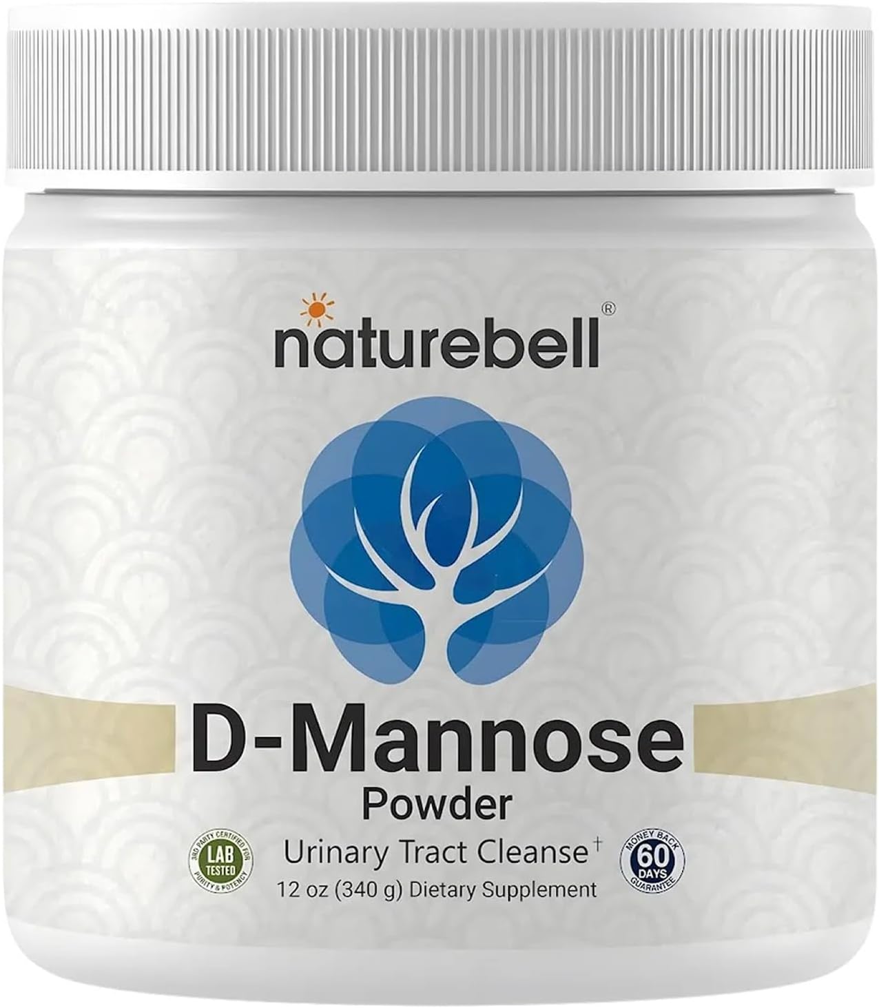 NatureBell D-Mannose Powder - 12oz - High Potency 2g Per Scoop - Fast Acting Support for Healthy Urinary Function & Bladder Wellness* - Pure