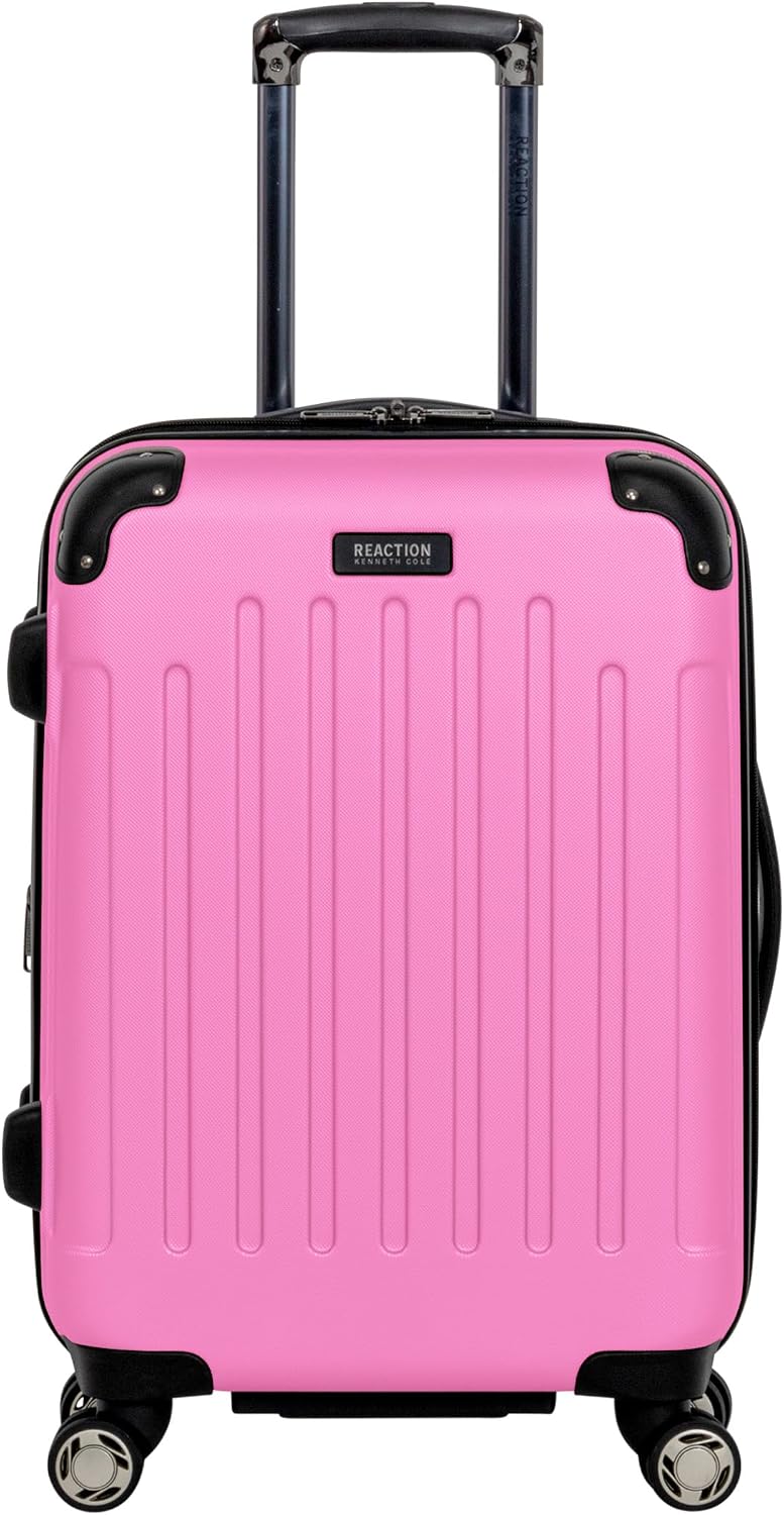 Kenneth Cole REACTION Renegade Luggage Expandable 8-Wheel Spinner Lightweight Hardside Suitcase, Champagne, 20-Inch Carry On