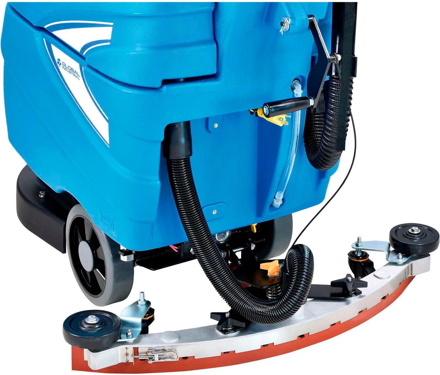 Global Industrial Commercial Electric Walk-Behind Ergo Auto Floor Scrubber | Ergonomic Scrubber, Corded, 17" Cleaning Path, 9.2 Gallon Solution Tank