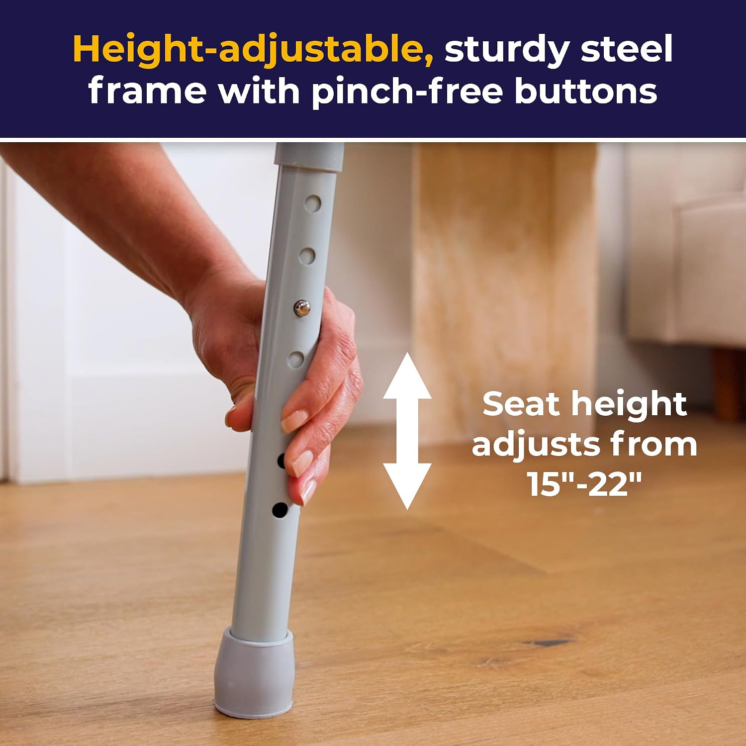 Drive Medical Bariatric Folding Commode for Bathroom Safety | Bariatric Folding Commode Offers Sturdy