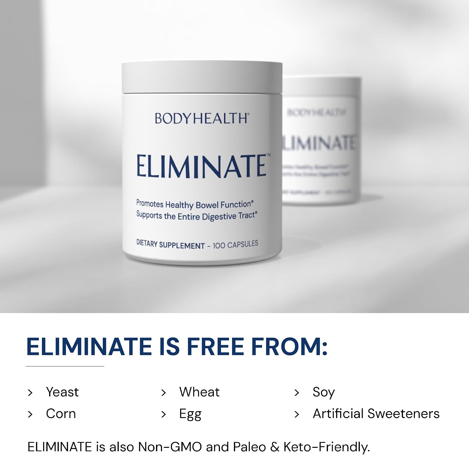 BodyHealth Intestinal Cleanse - Eliminate, Colon Cleanser Detox, Gentle Laxative Pills and Bowel Flush Constipation Relief for Adults