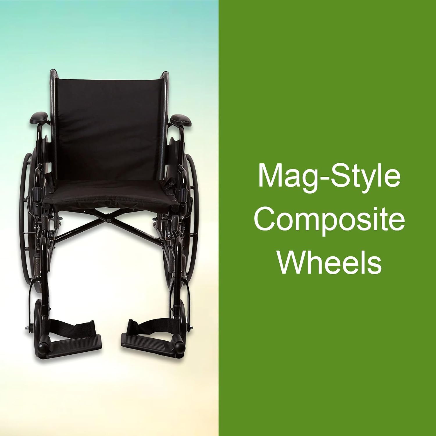 McKesson Wheelchair, Black, Desk Arms, 18 in, 1 ct | Swing Away ft Leg Rest, Desk Length Arms Flip Back, Seat