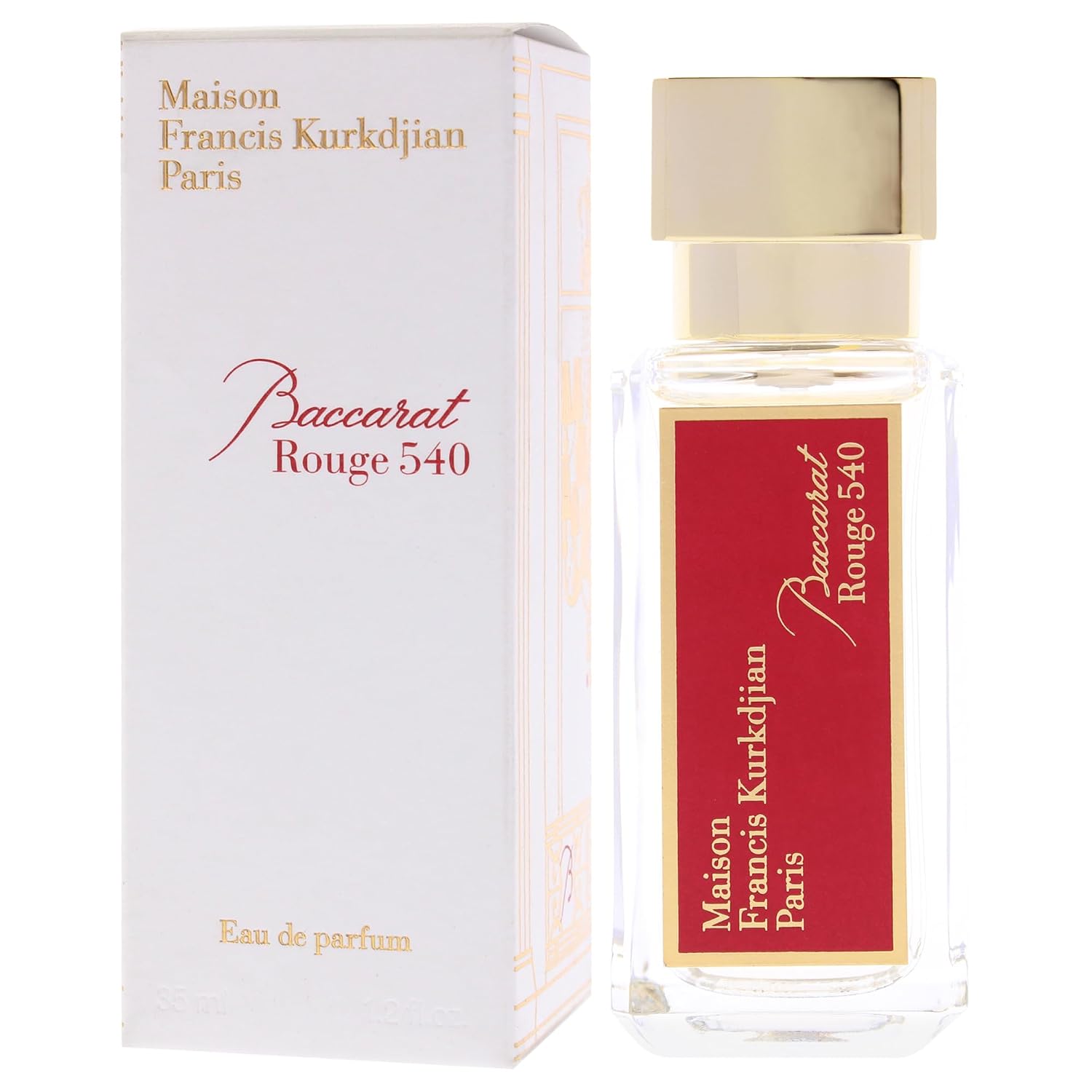 Maison Francis Kurkdjian Baccarat Rouge 540 Travel Set Eau de Parfum Plus Gold Globe Trotter Case, 6 Count